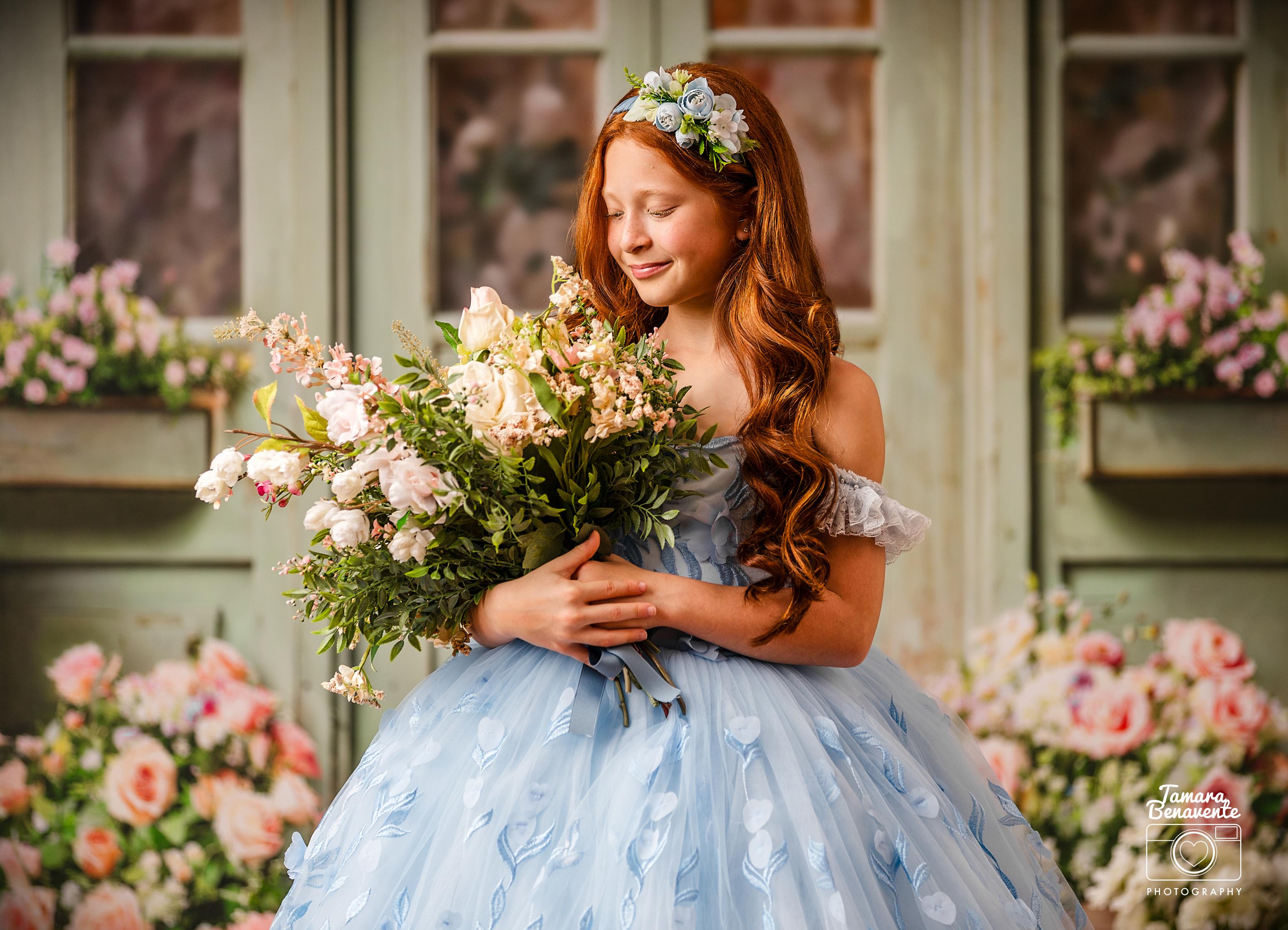 Madeleine- floor long gown -Off shoulder details (6 Year-7 year)