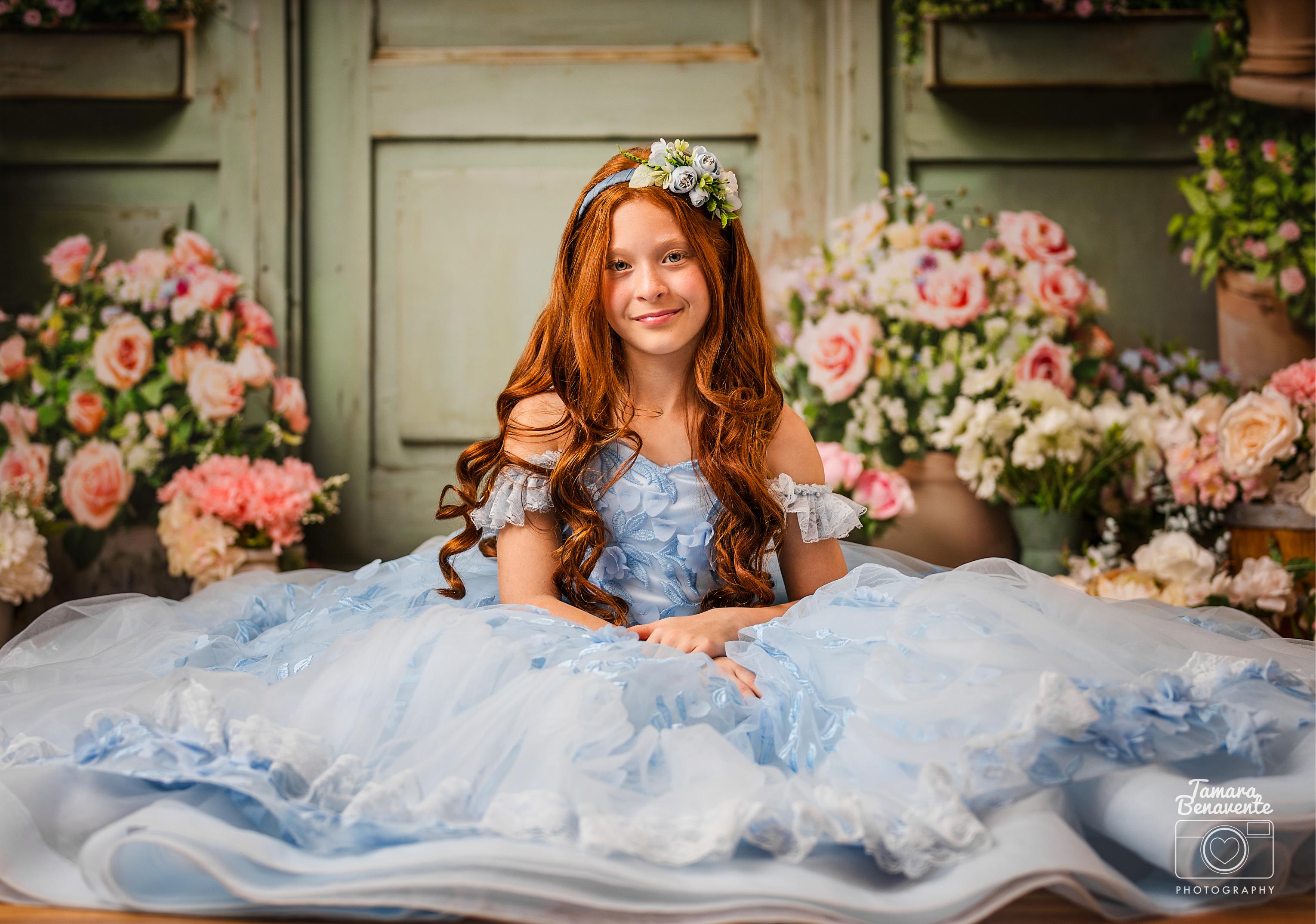 Madeleine- floor long gown -Off shoulder details (6 Year-7 year)