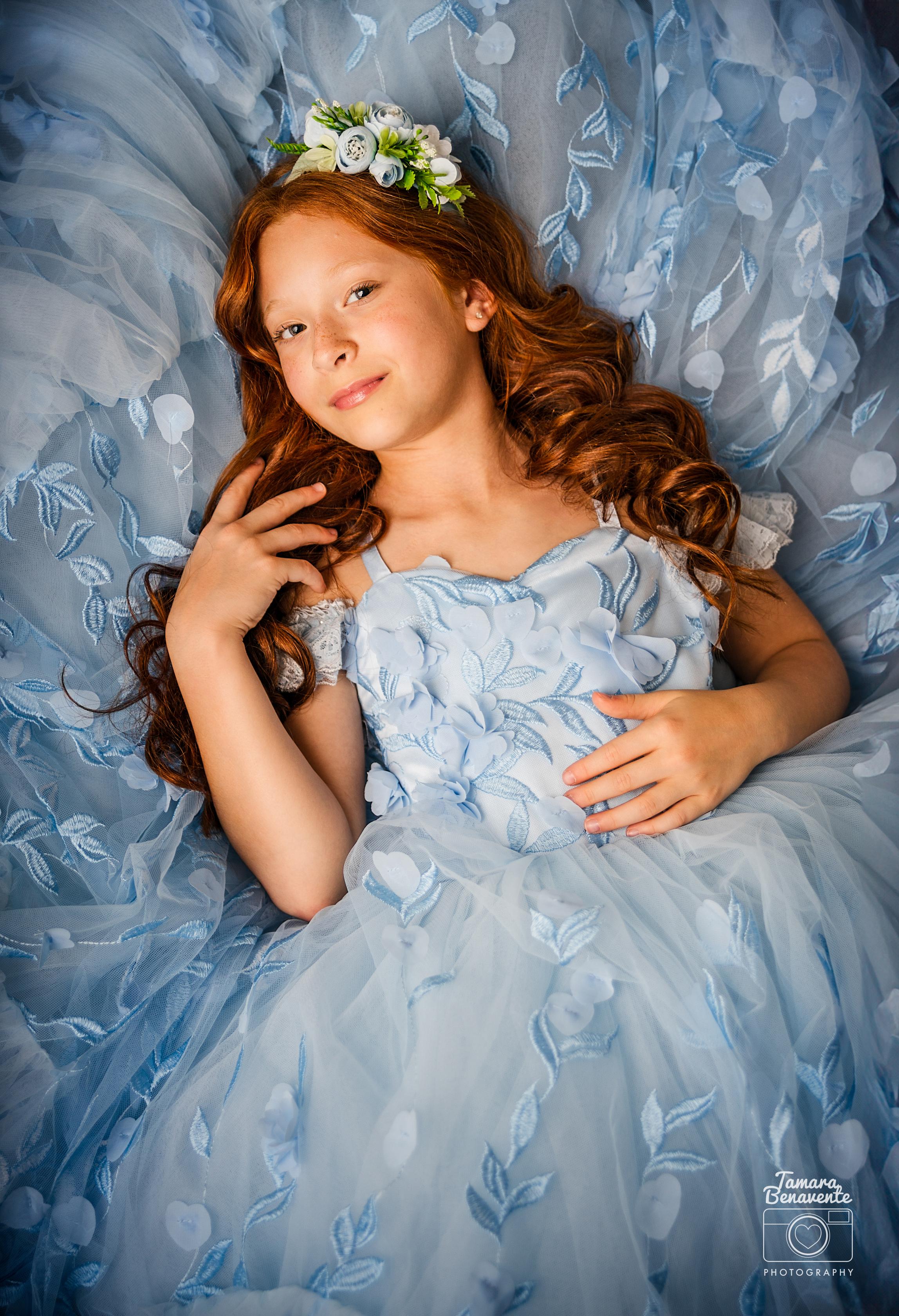 Madeleine- floor long gown -Off shoulder details (6 Year-7 year)