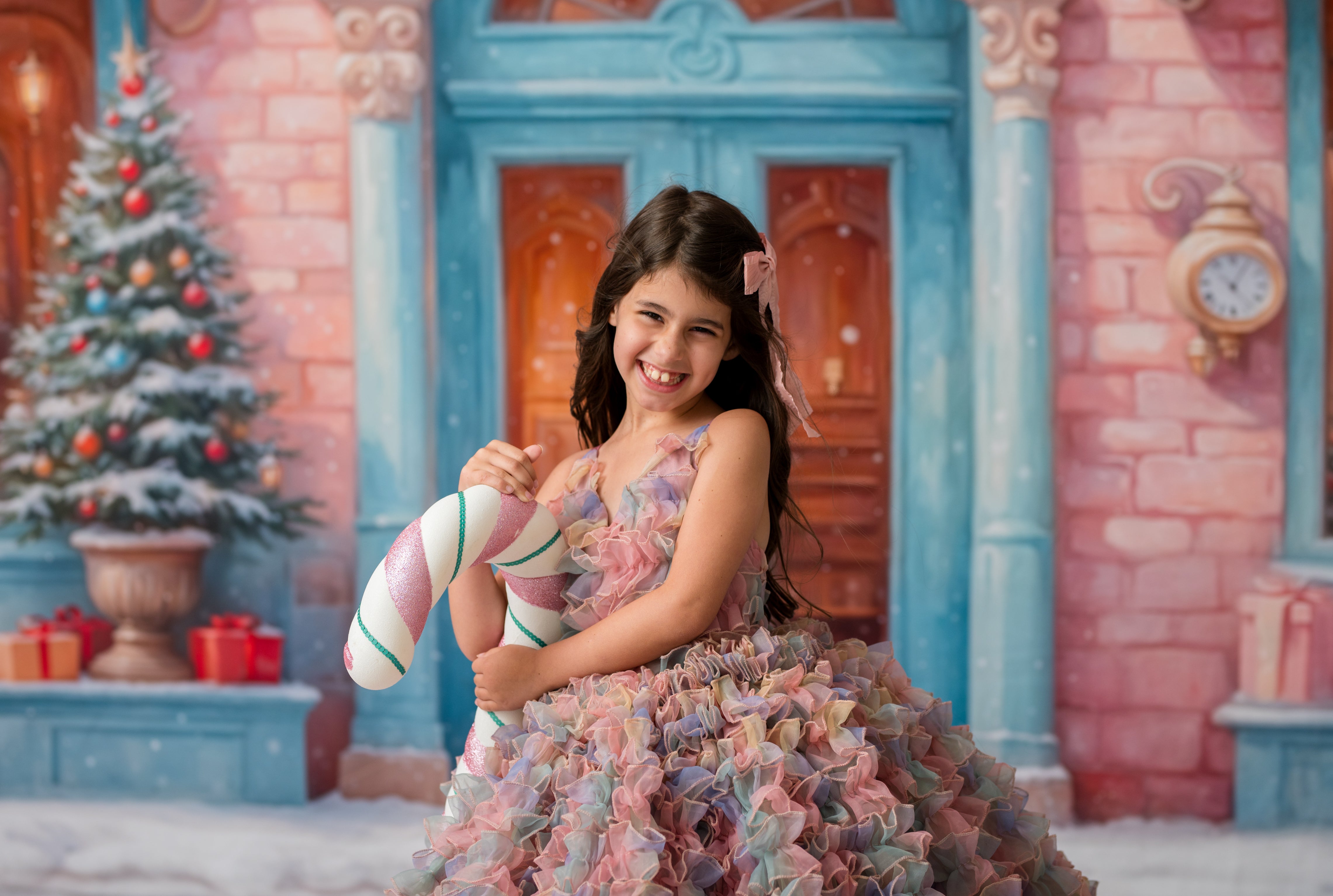 LolliLuxe Convertible Gown – Floor-Length Ruffle Dress with Detachable Bodice & Bow | Girls (7Year–Petite 8 Year)
