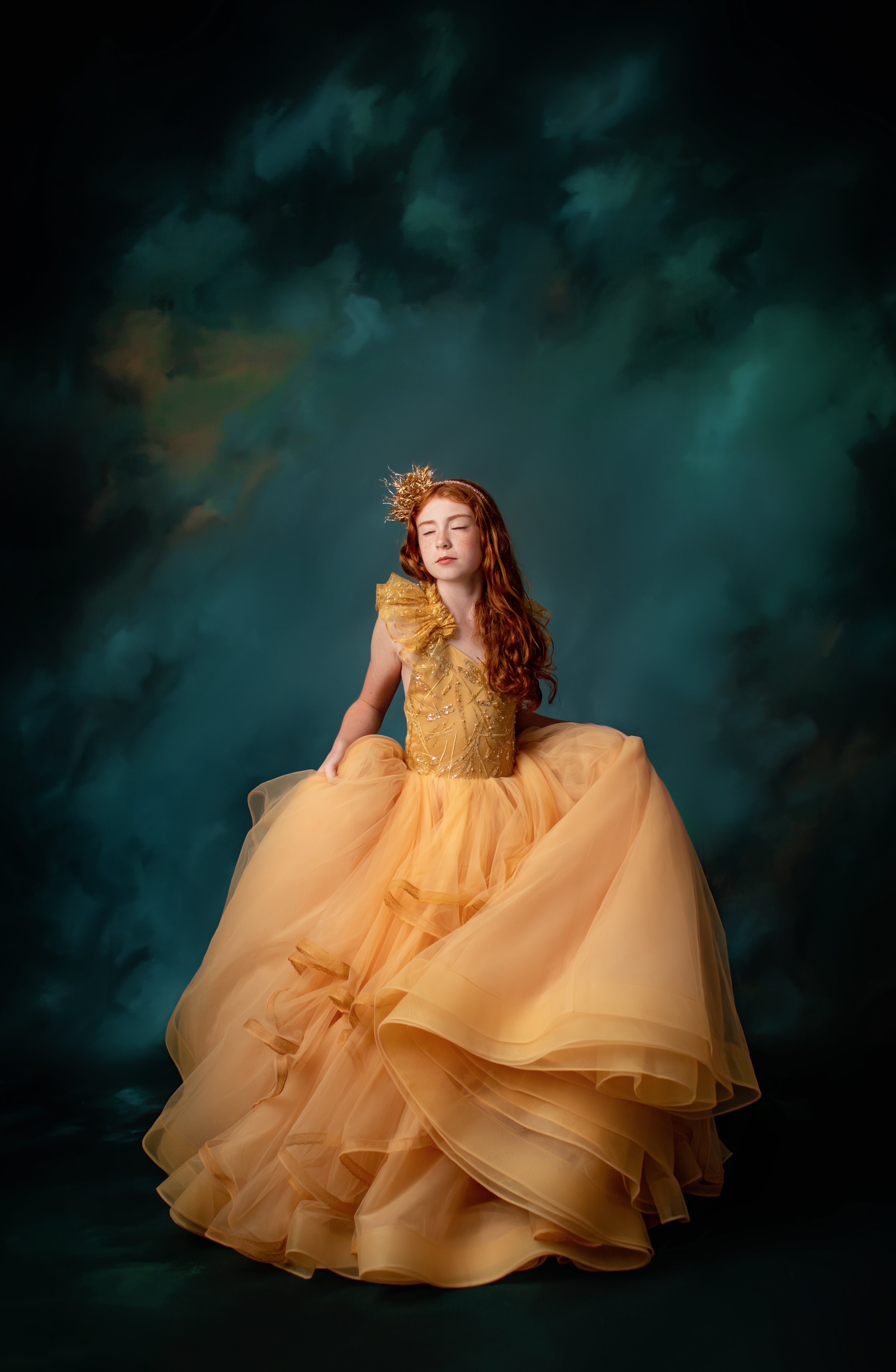 UPGRADE TO A FLOOR LONG CASCADE GOWN