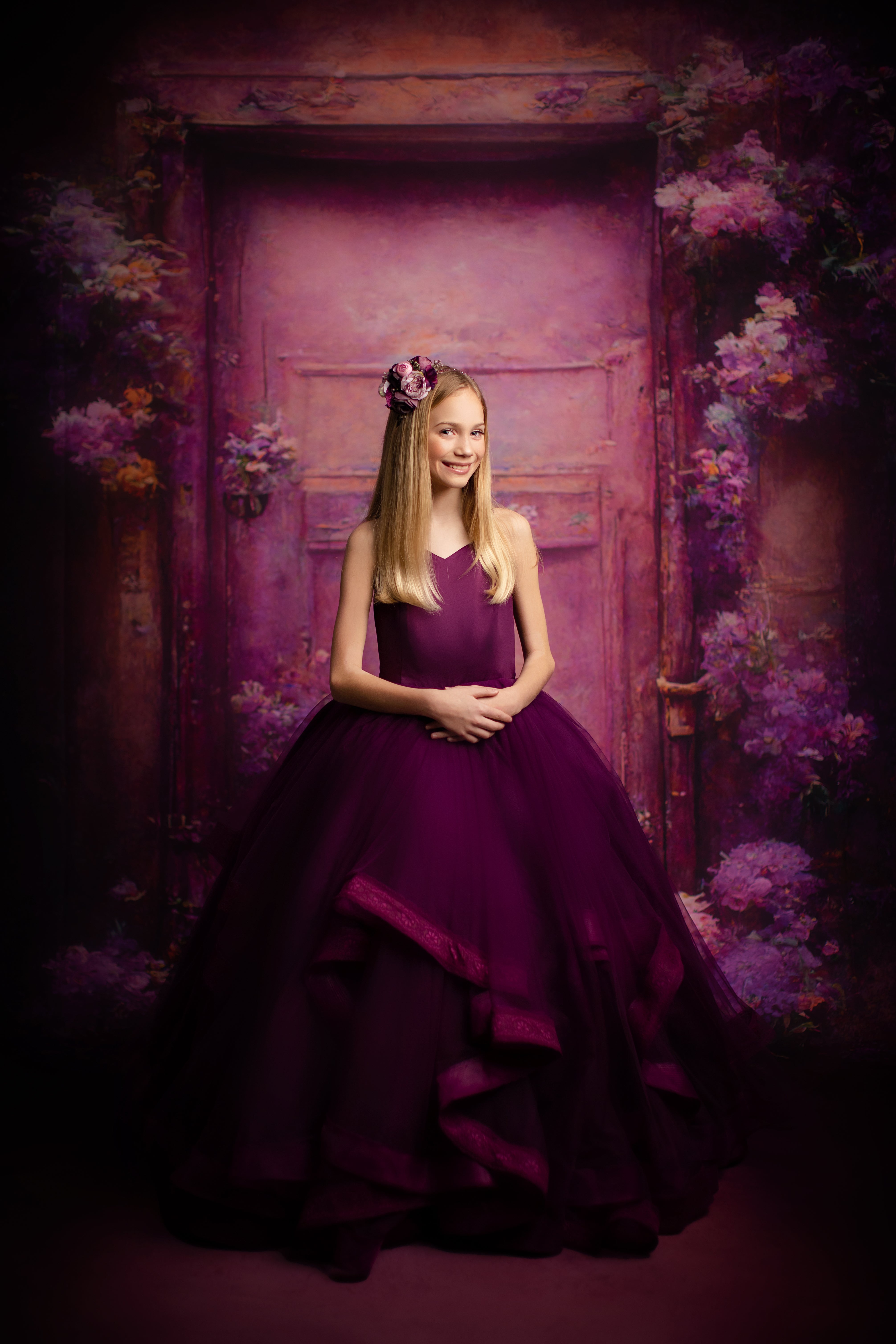 Cascade custom Solid gown- choose color Editorial Dress, Couture Gown, Special Occasion Dress