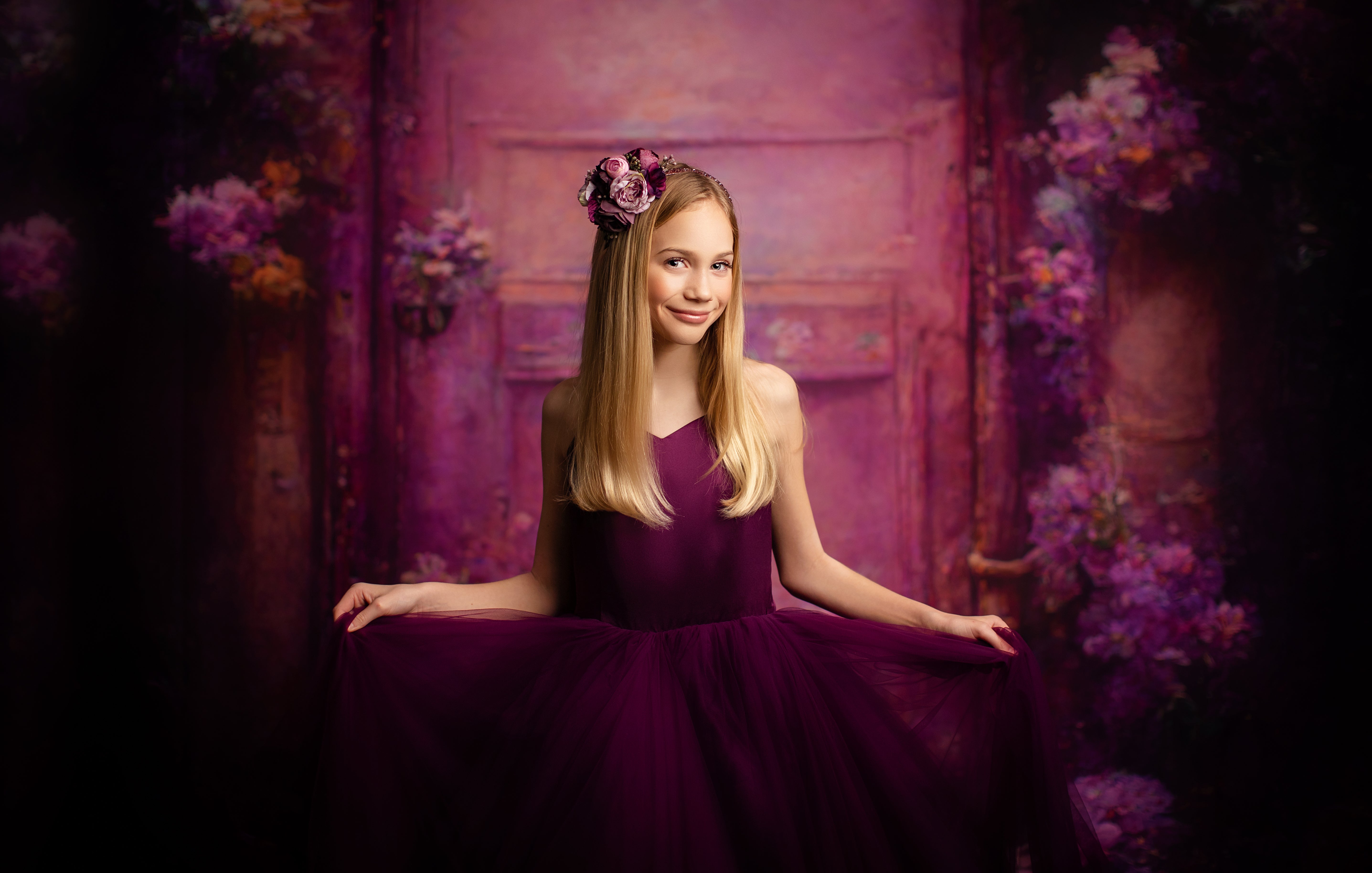 Cascade custom Solid gown- choose color Editorial Dress, Couture Gown, Special Occasion Dress