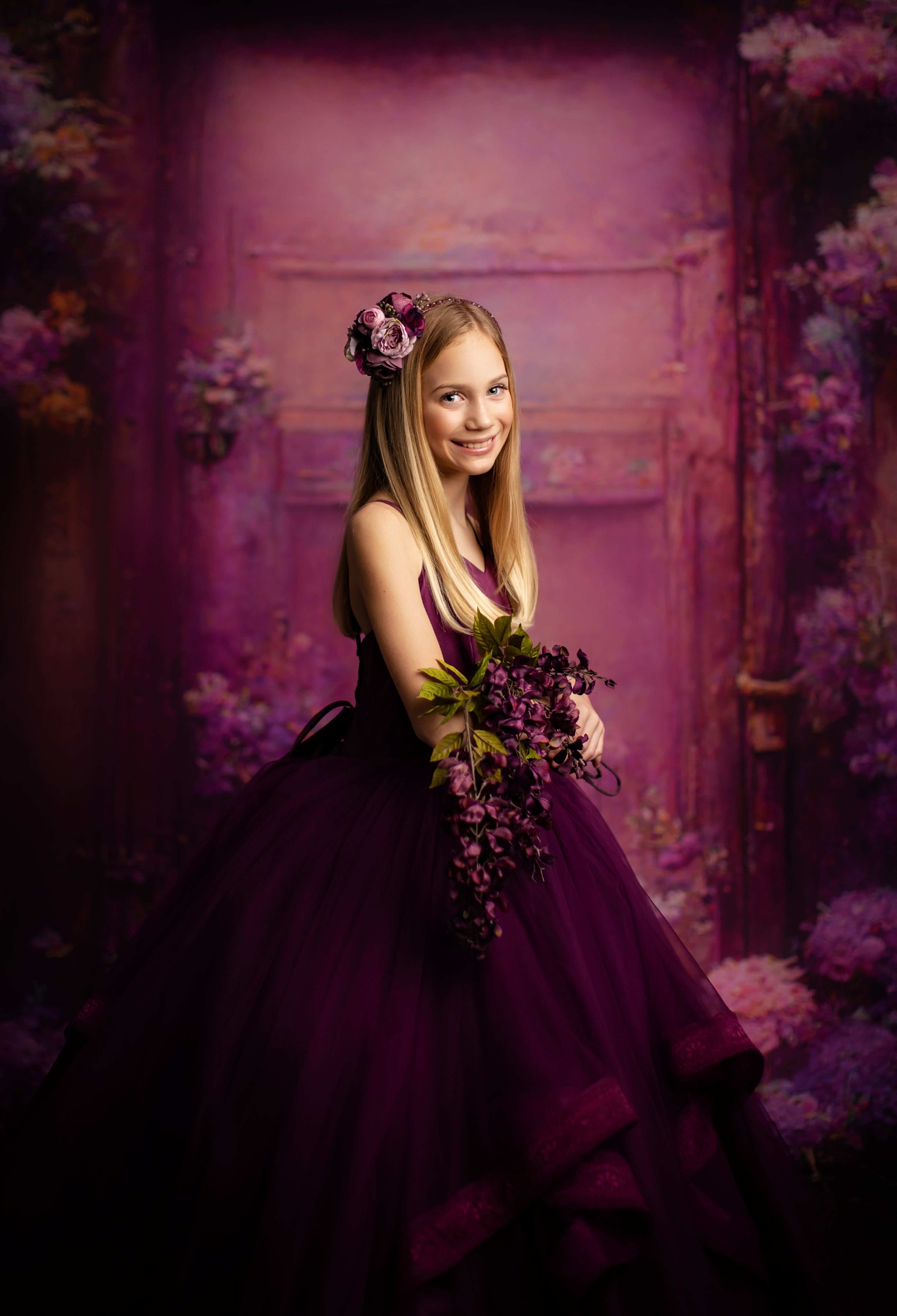 Cascade custom Solid gown- choose color Editorial Dress, Couture Gown, Special Occasion Dress