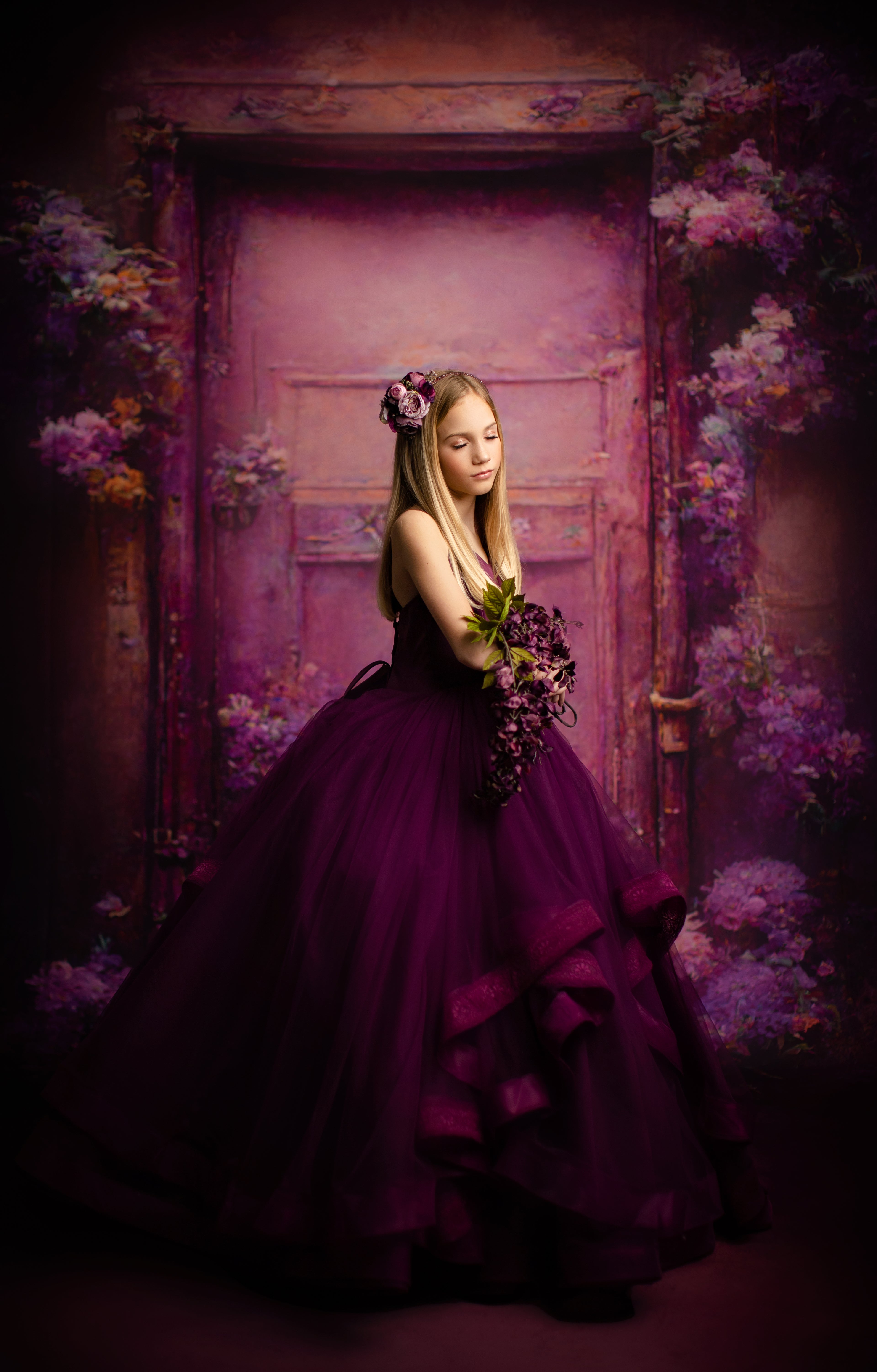 Cascade Custom Solid Gown, designed to capture the essence of sophistication.
