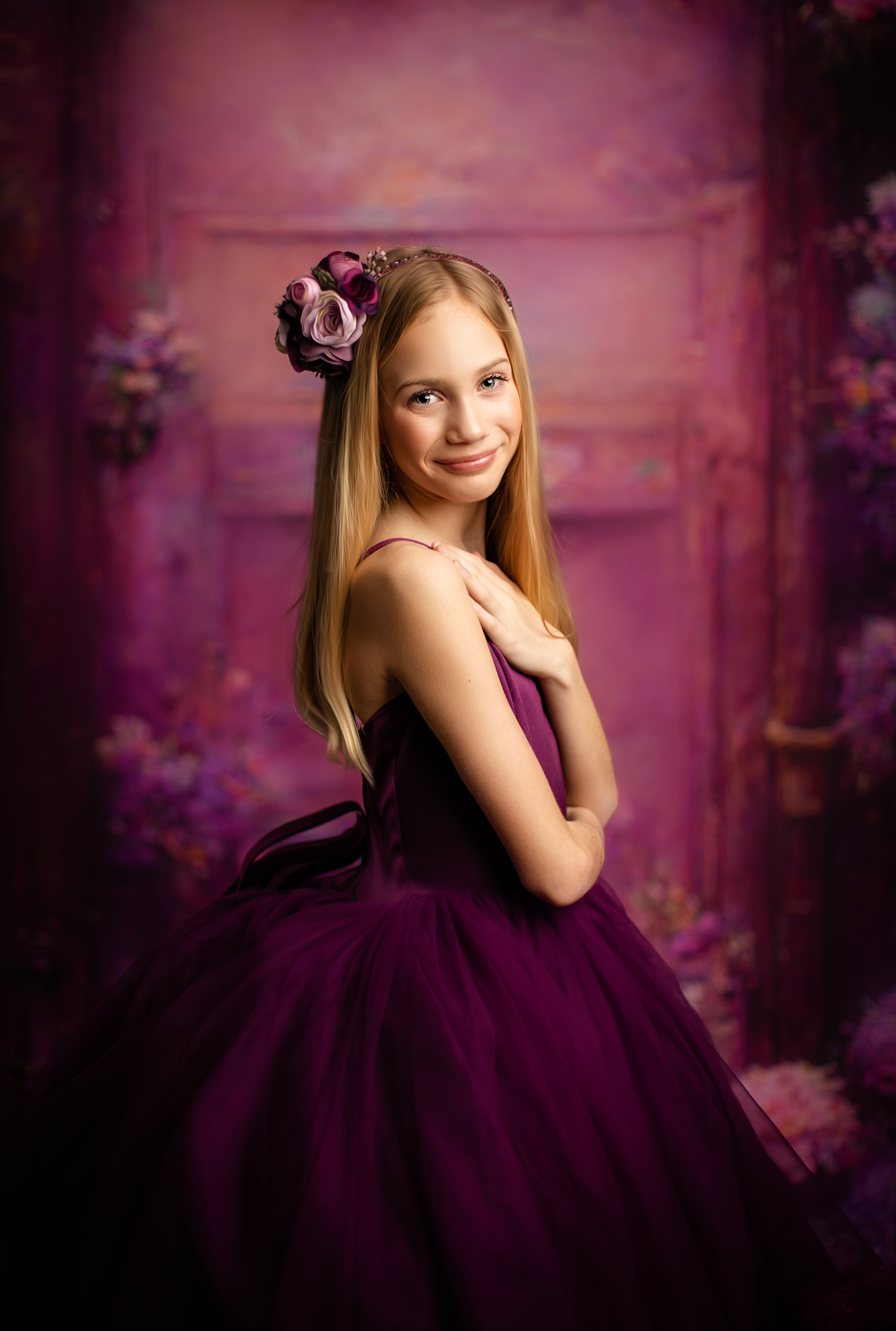 Cascade custom Solid gown- choose color Editorial Dress, Couture Gown, Special Occasion Dress