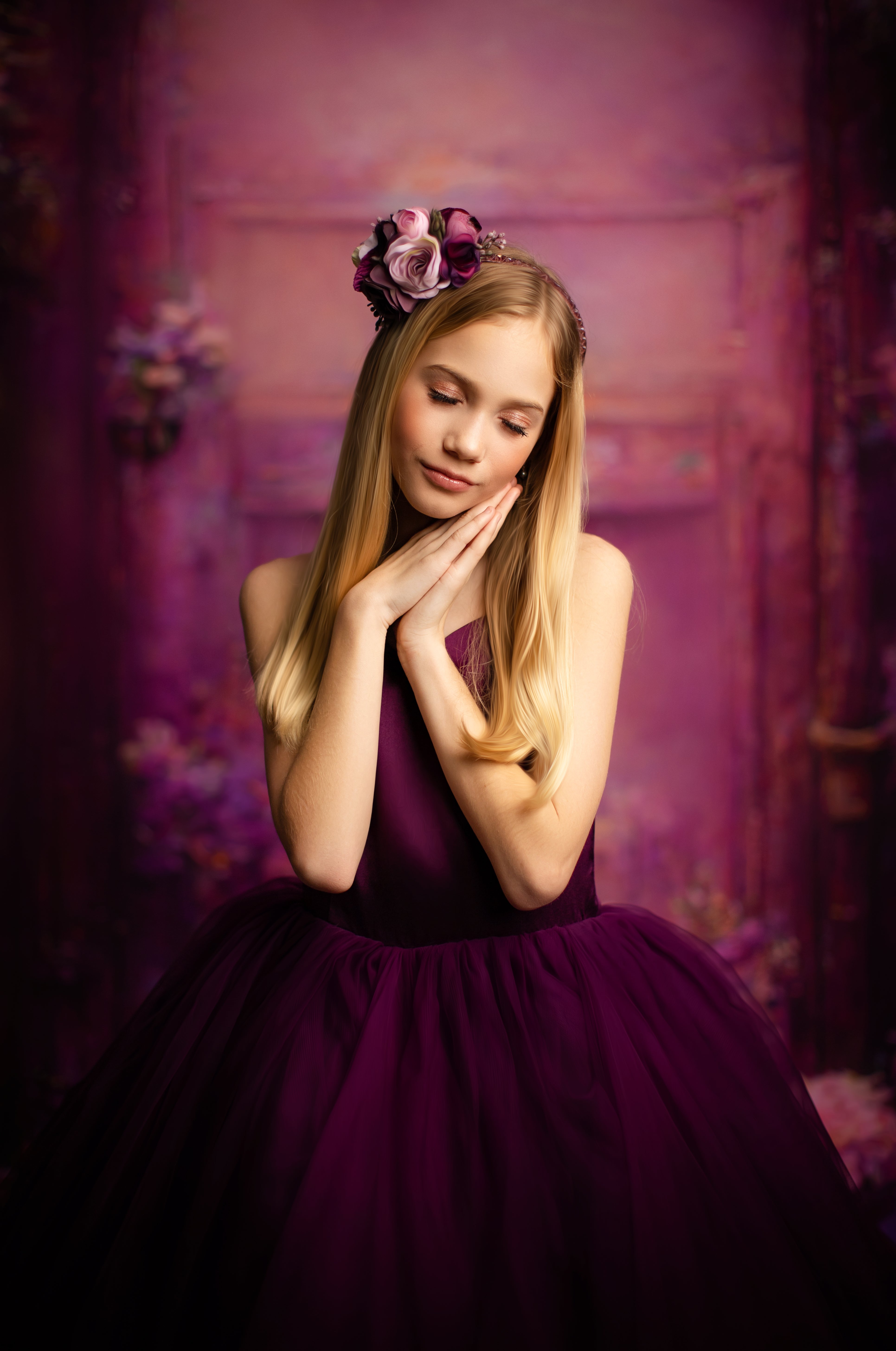 Cascade custom Solid gown- choose color Editorial Dress, Couture Gown, Special Occasion Dress