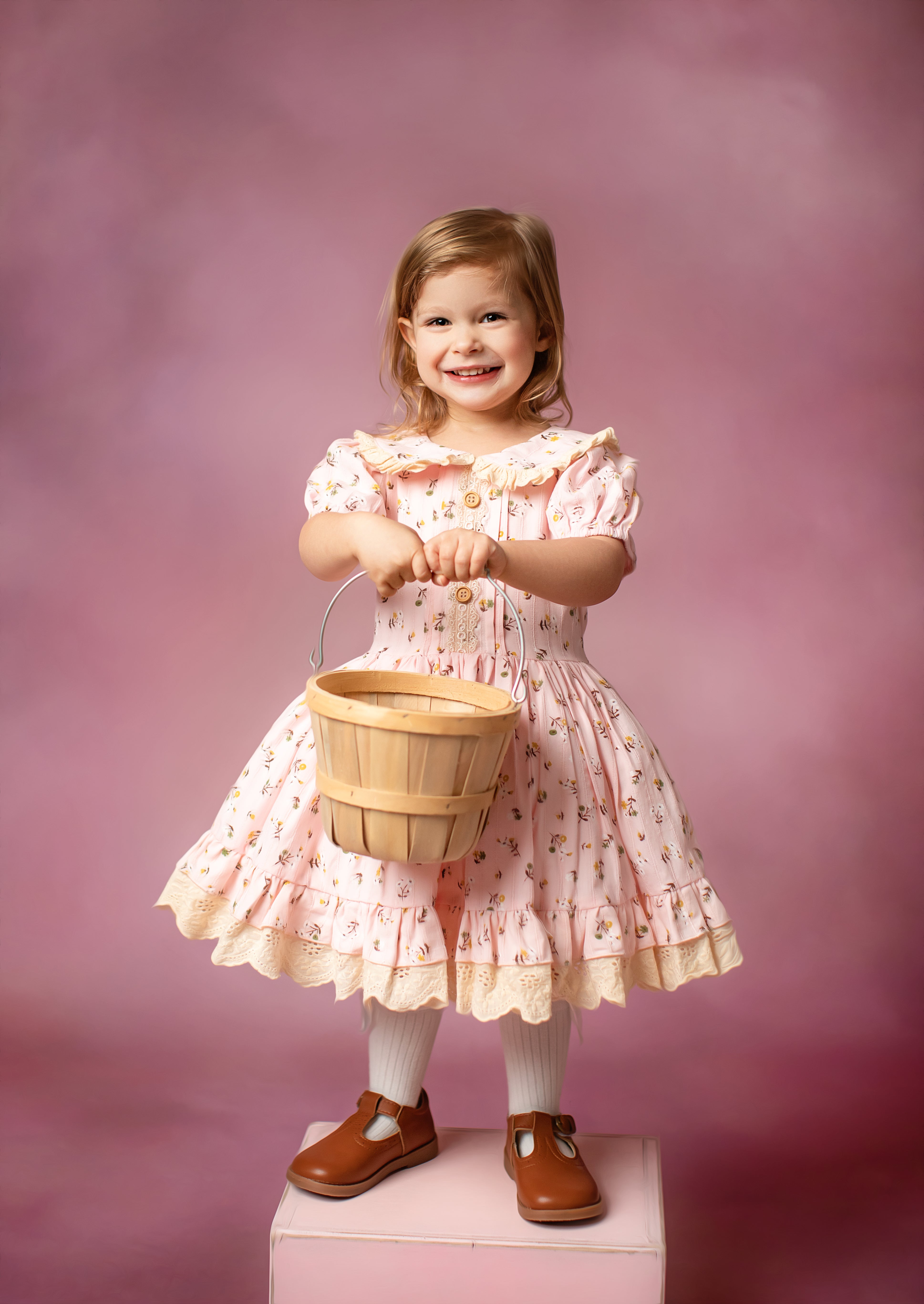 Garden Affair Vintage Inspired Dress -Set includes Dress, Bow, detachable apron