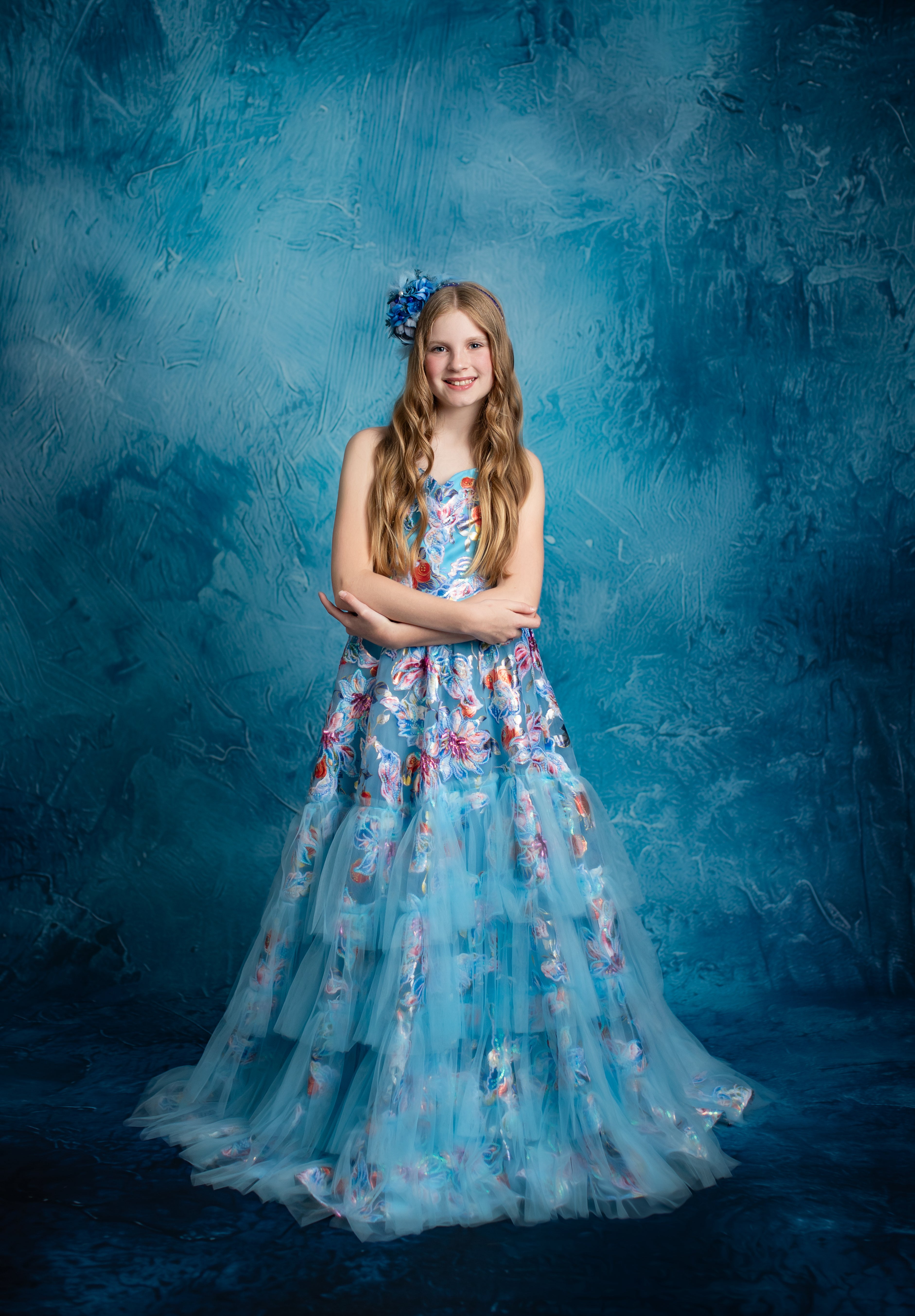 "Ocean Breeze"- Floor length gown (10 year- 11 year)