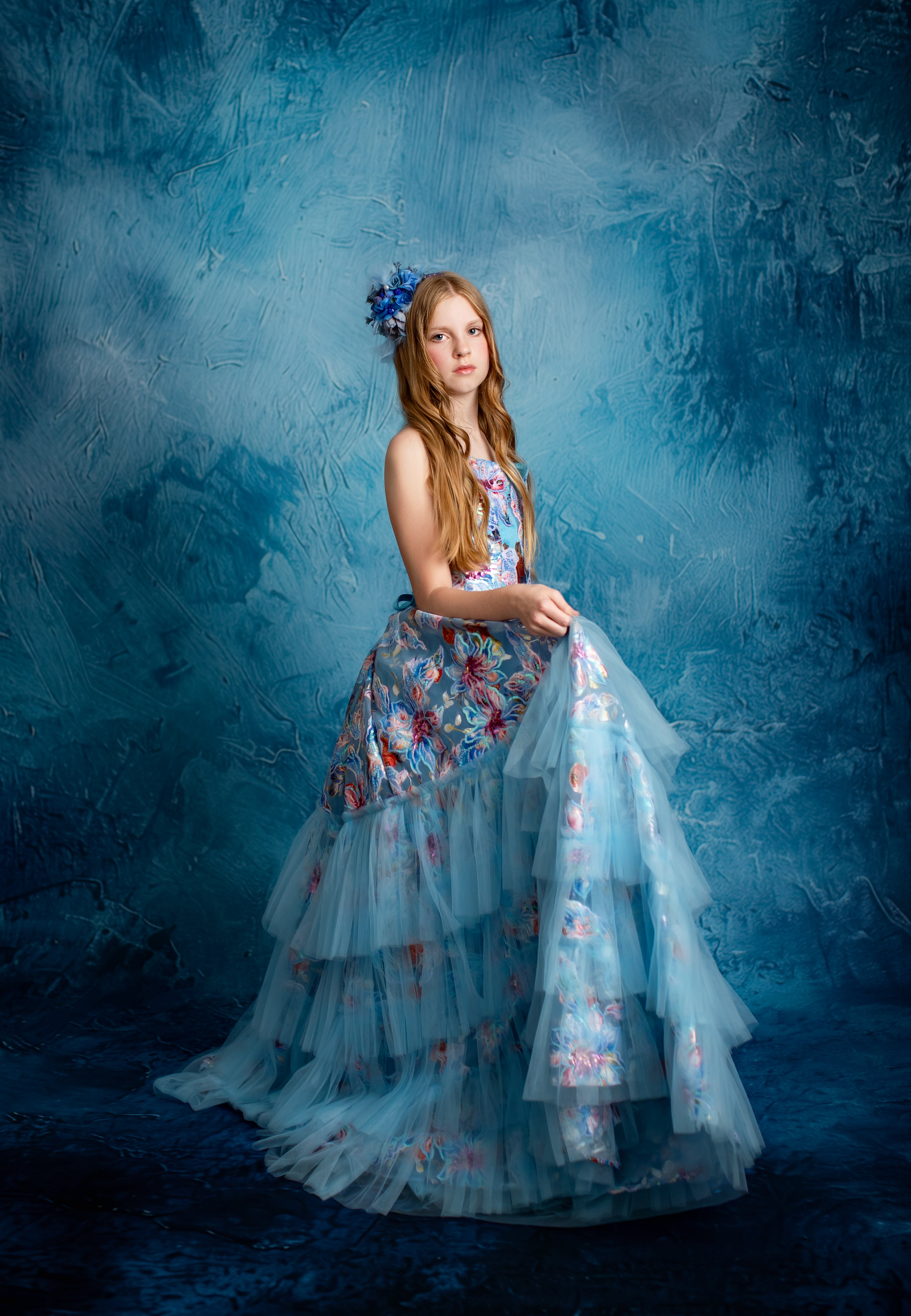 "Ocean Breeze"- Floor length gown (10 year- 11 year)