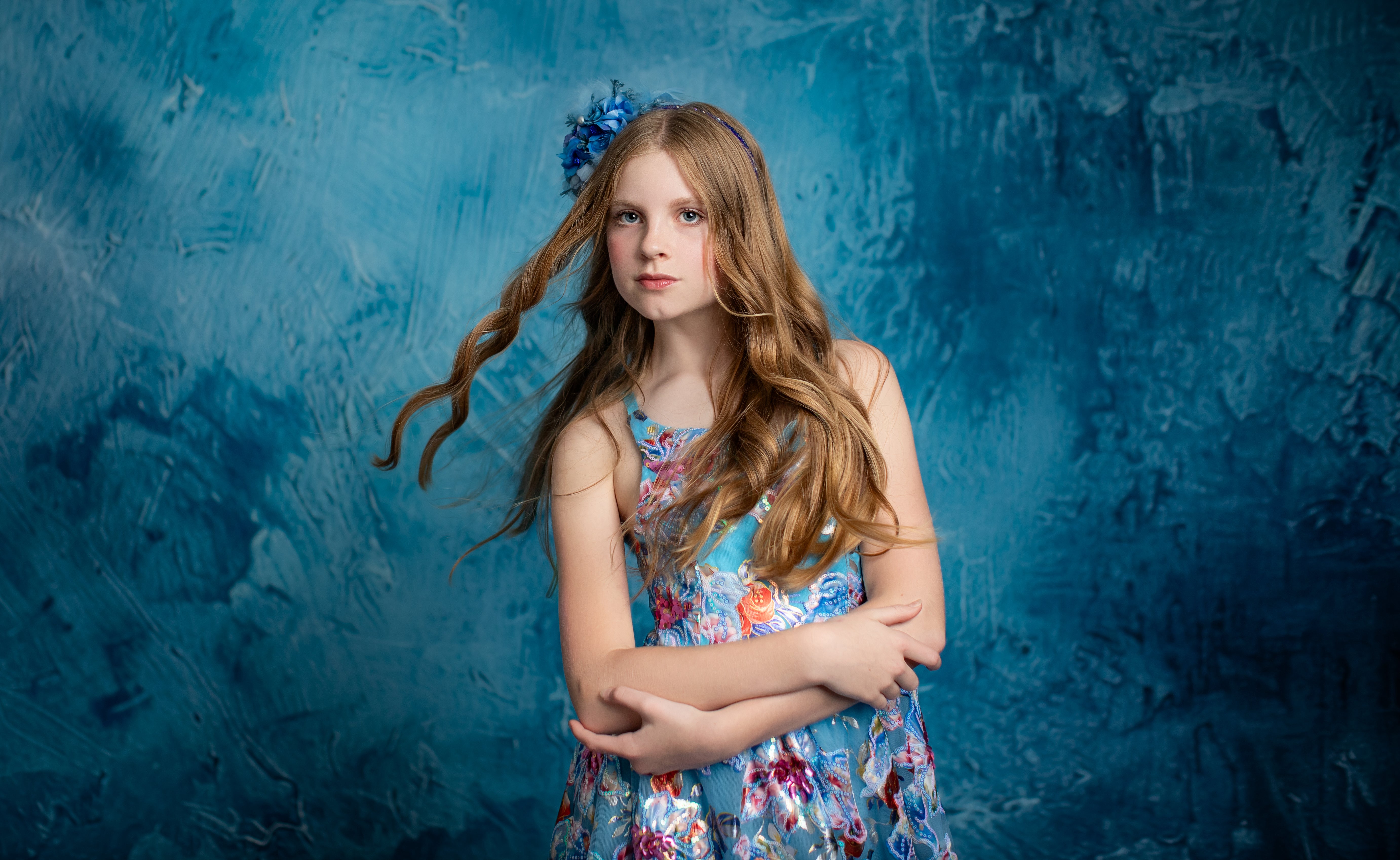 "Ocean Breeze"- Floor length gown (10 year- 11 year)