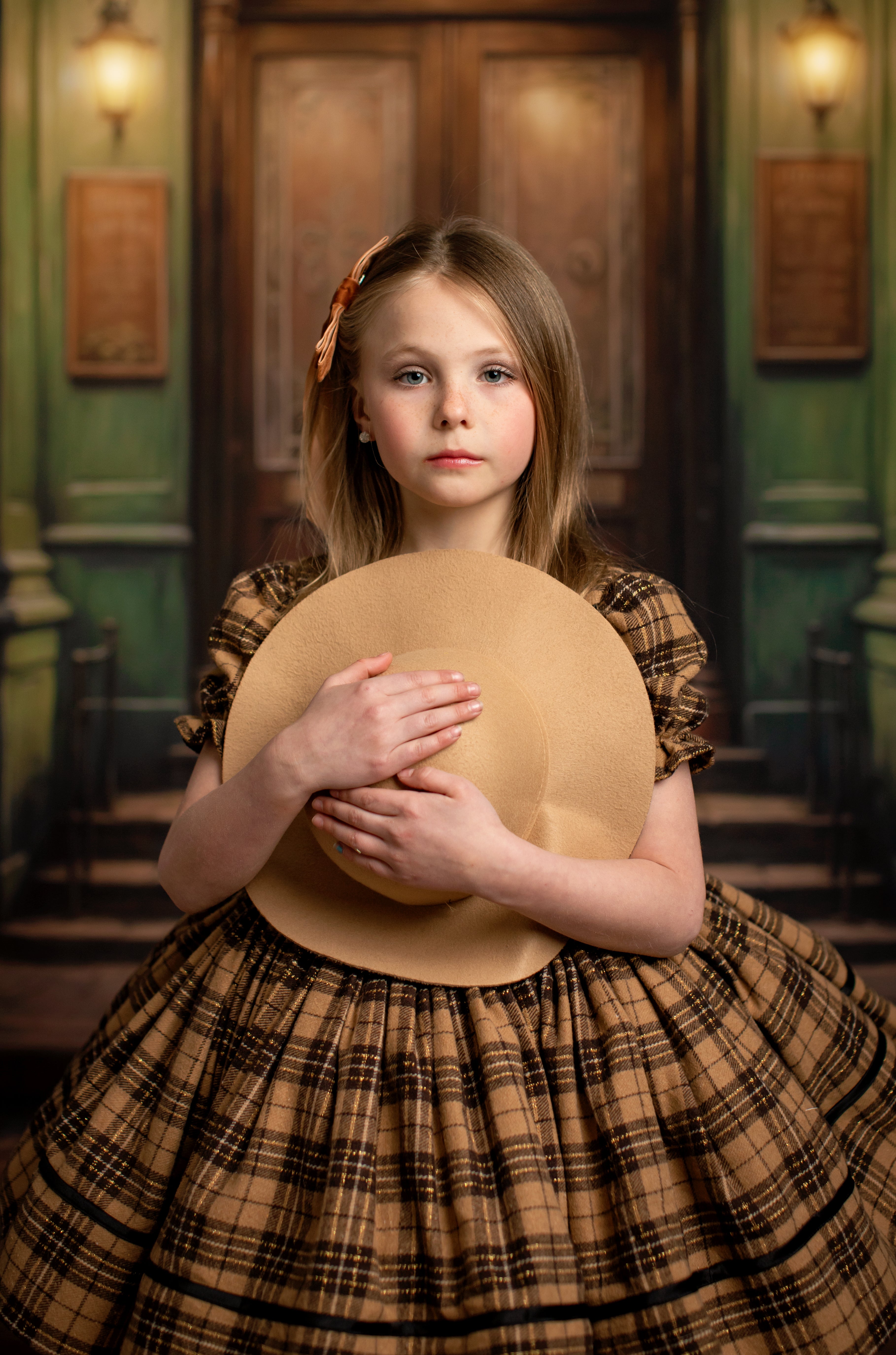 "Sweater Weather" - vintage inspired-tan petal length ( 5 Year - Petite 7 Year)