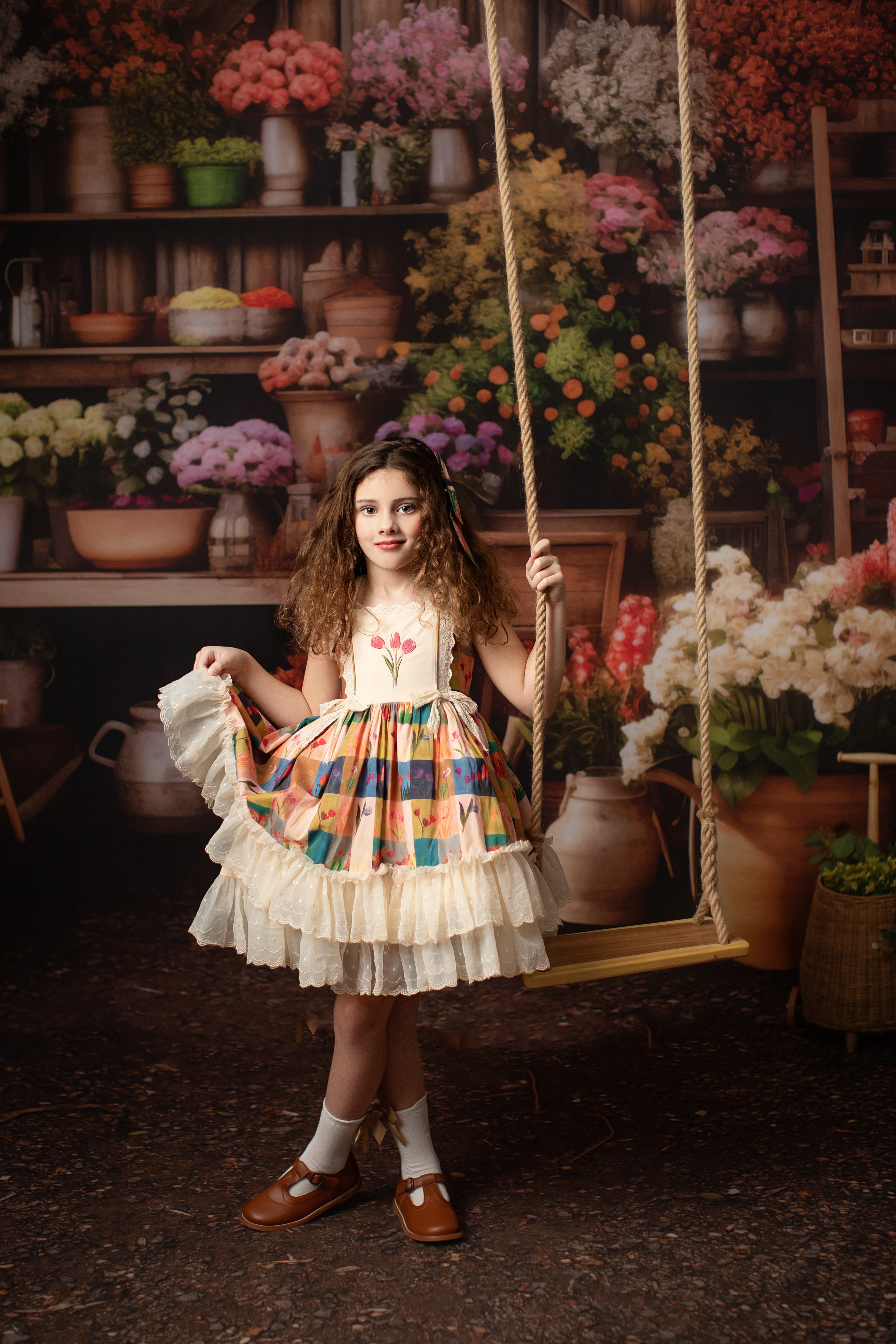 vintage-inspired children's dress, quality fabric, unique design