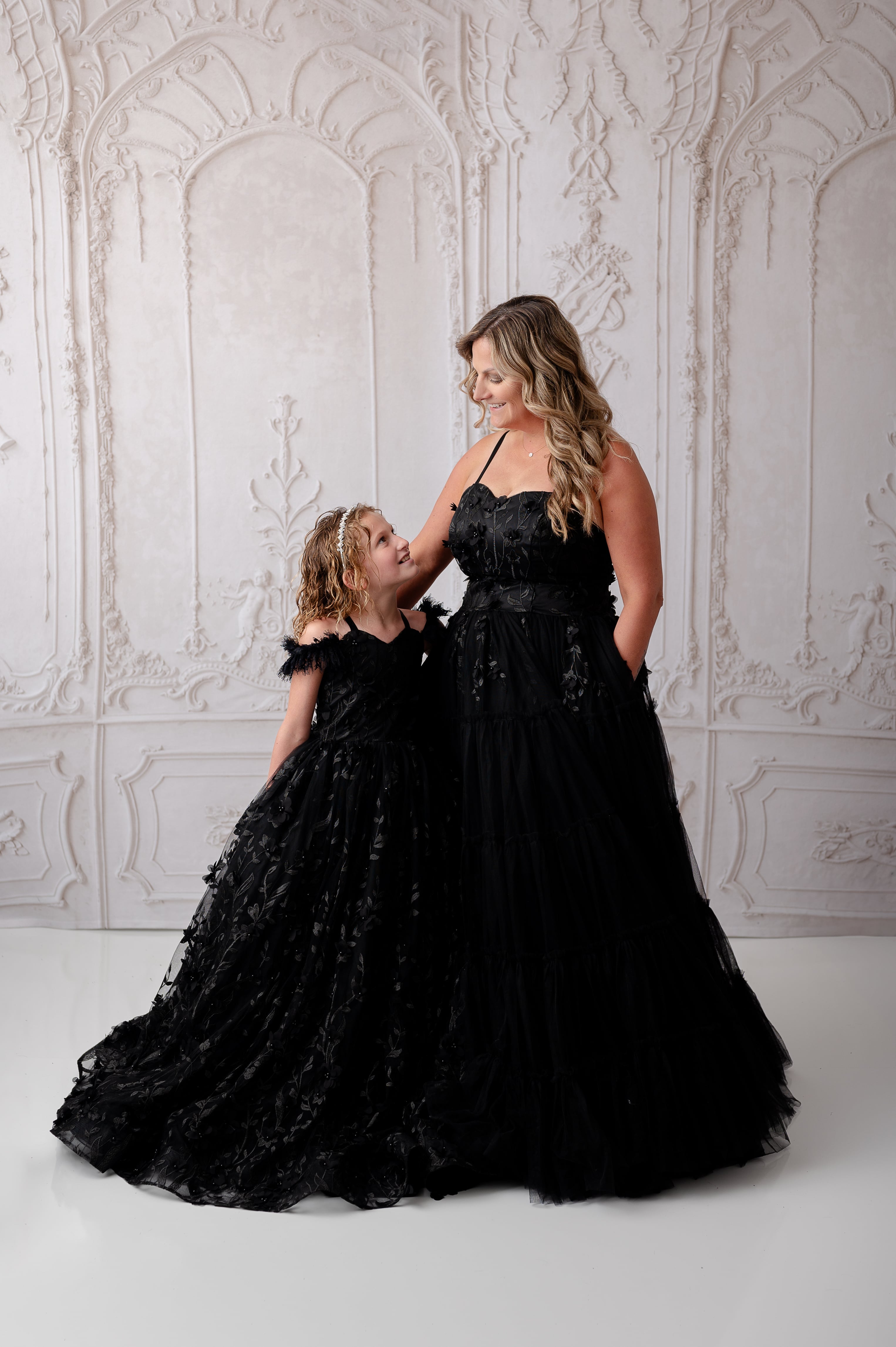 Heavenly-Couture Teen/Mommy Gown - Floor Length DRESS-Custom colors available - Editorial Dress, Couture Gown, Special Occasion Dress