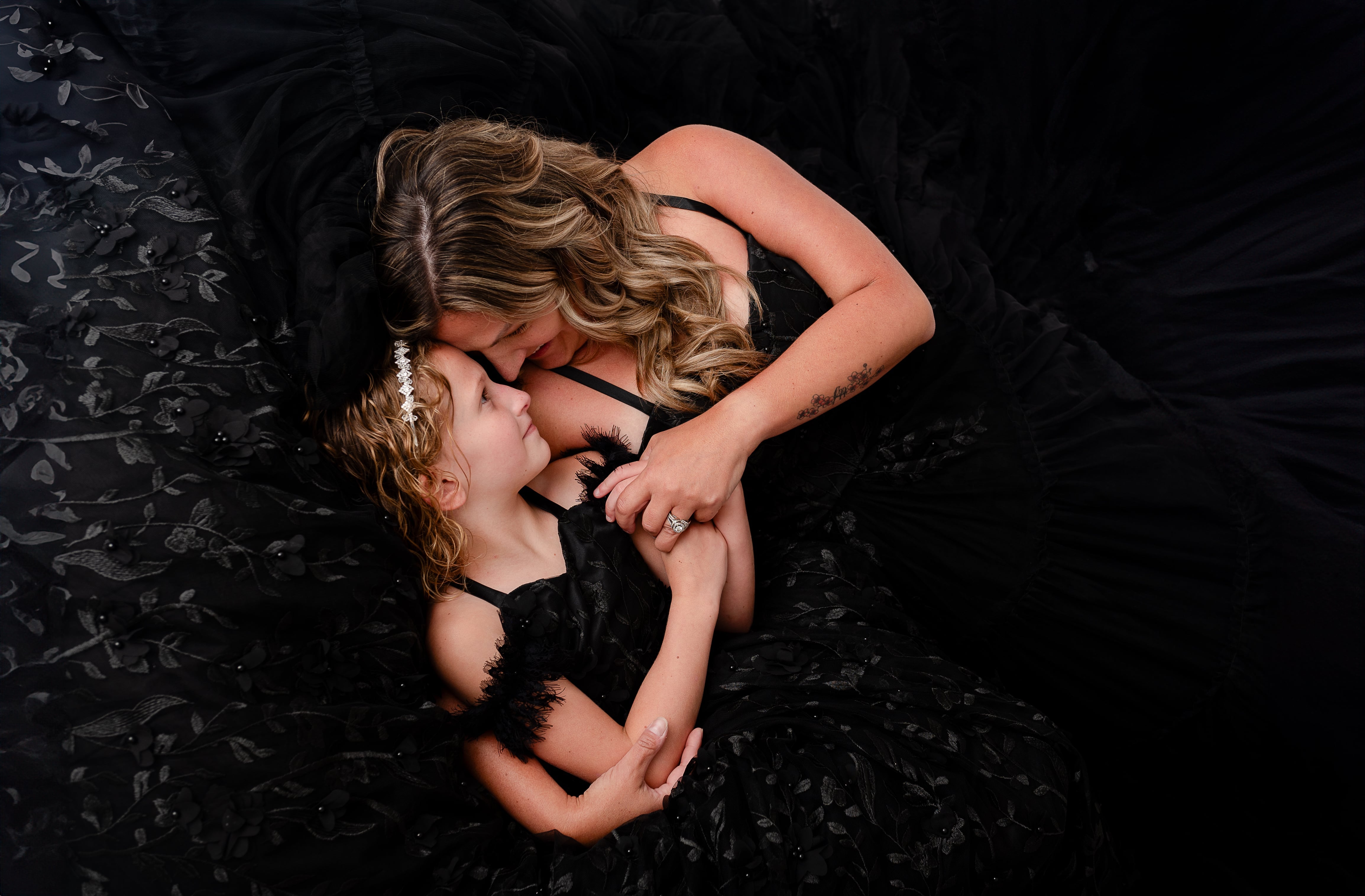 Heavenly-Couture Teen/Mommy Gown - Floor Length DRESS-Custom colors available - Editorial Dress, Couture Gown, Special Occasion Dress