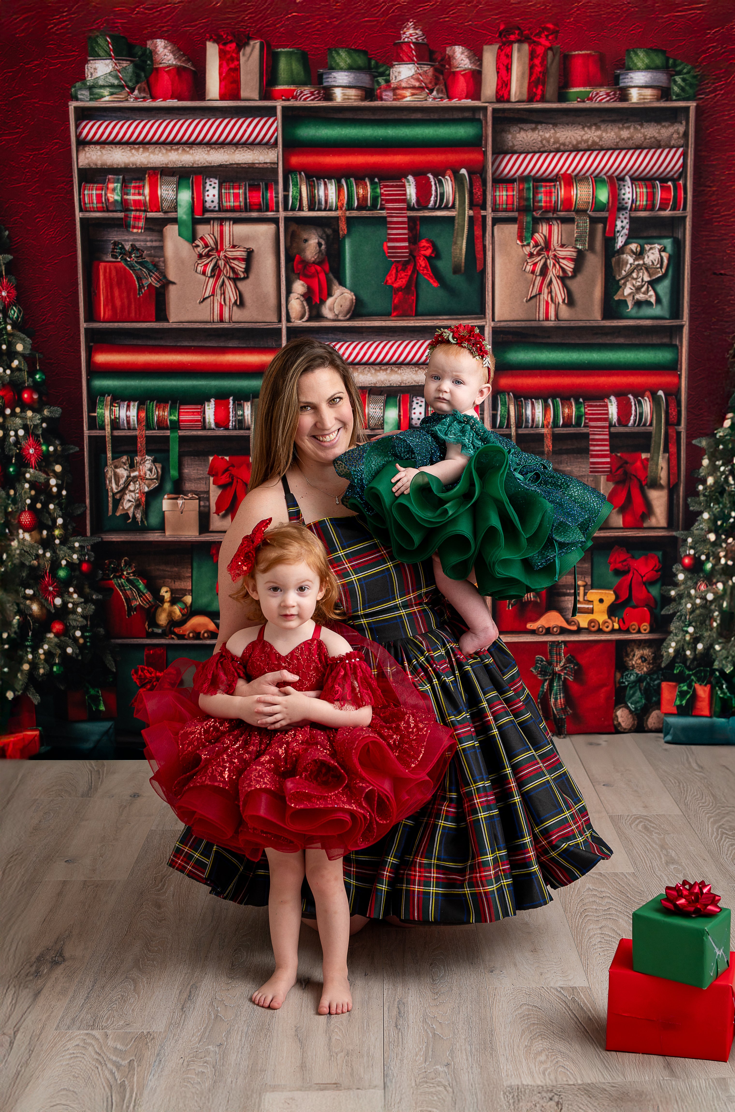 Couture gown rental: "Darling Plaid" Adult Short / Tea Length Dress ( Adult 8-12)