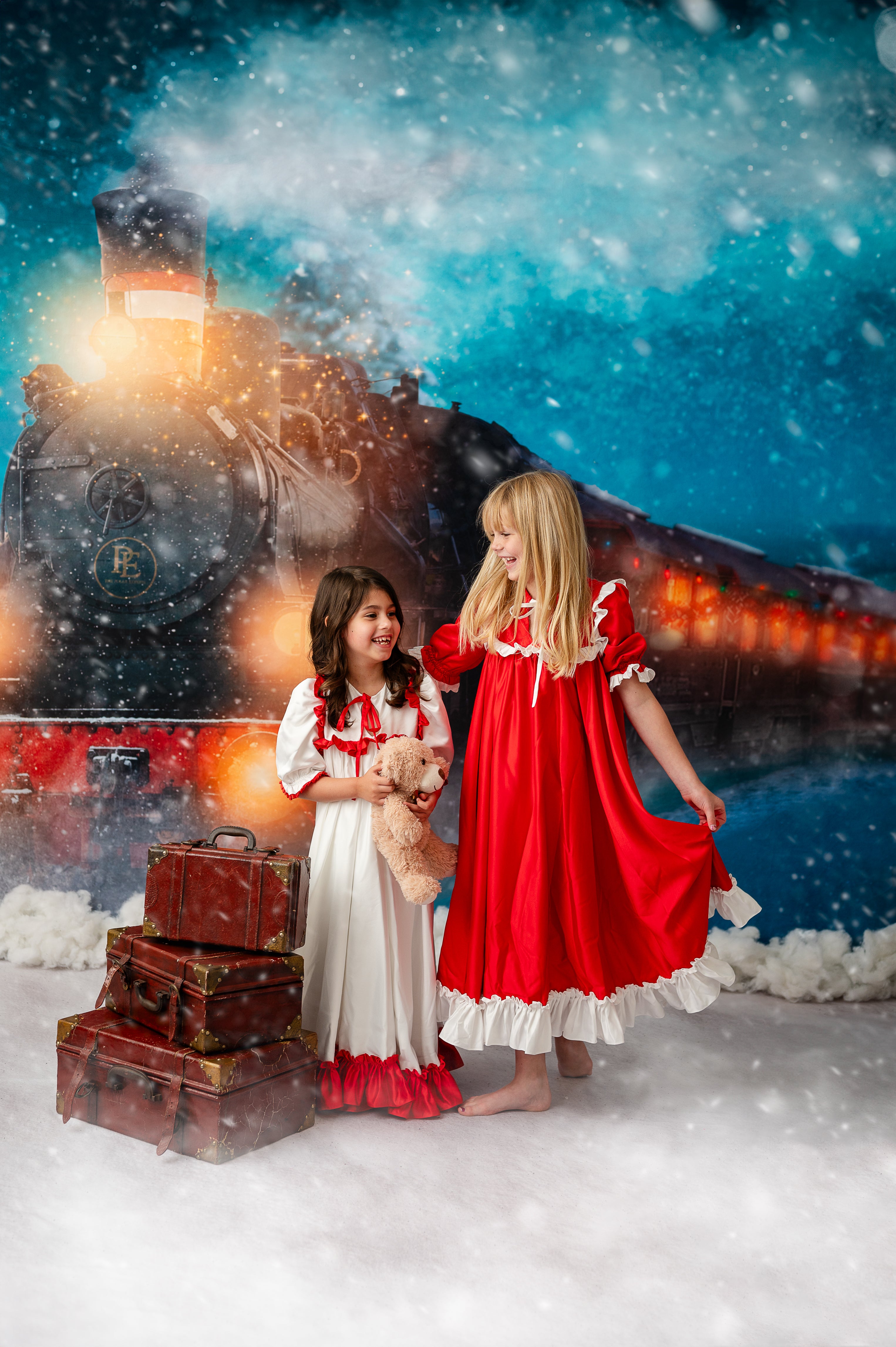 Children's Christmas silk nightgown with cozy and comfortable fit