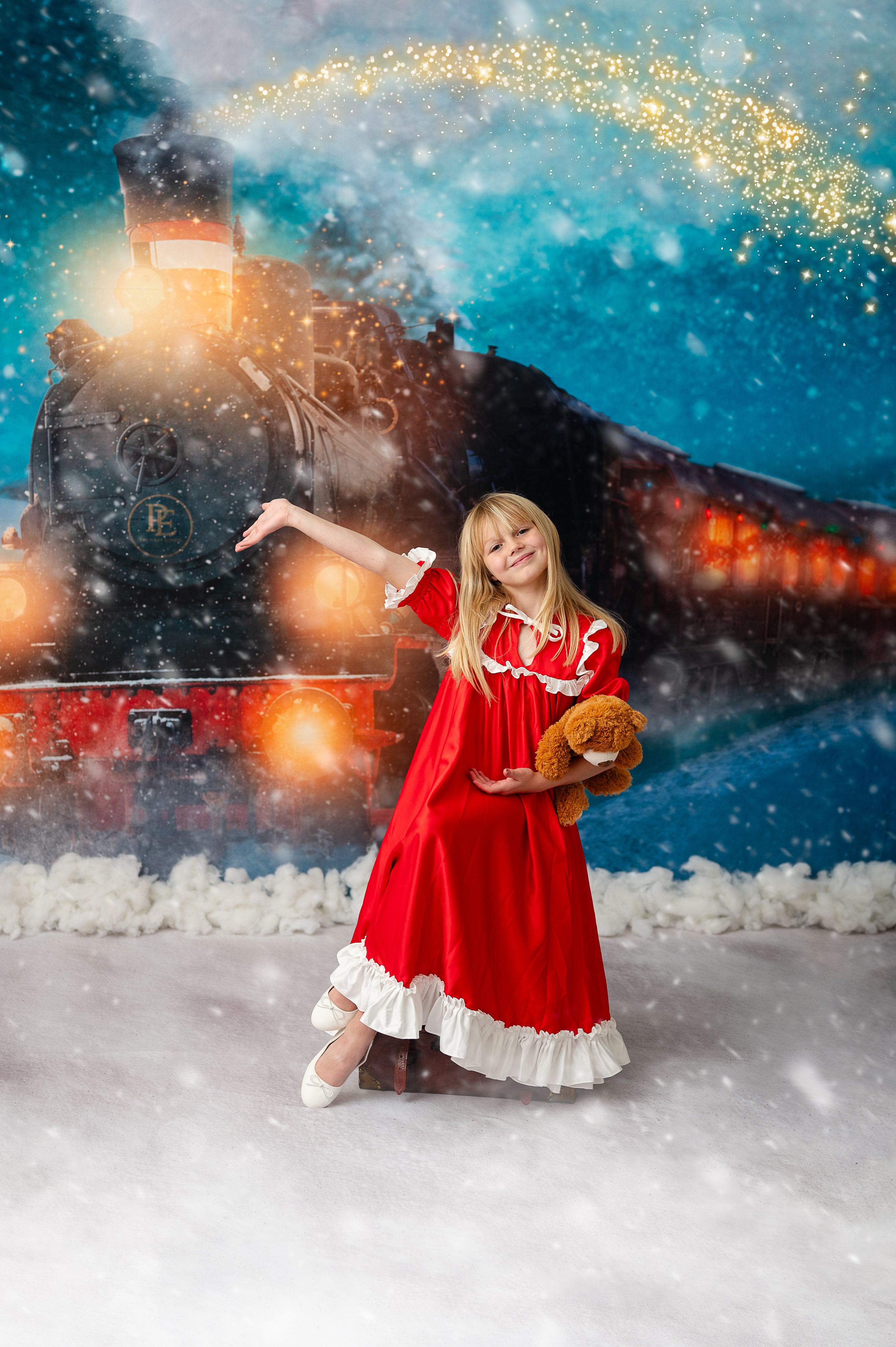 Children's Christmas silk nightgown with cozy and comfortable fit