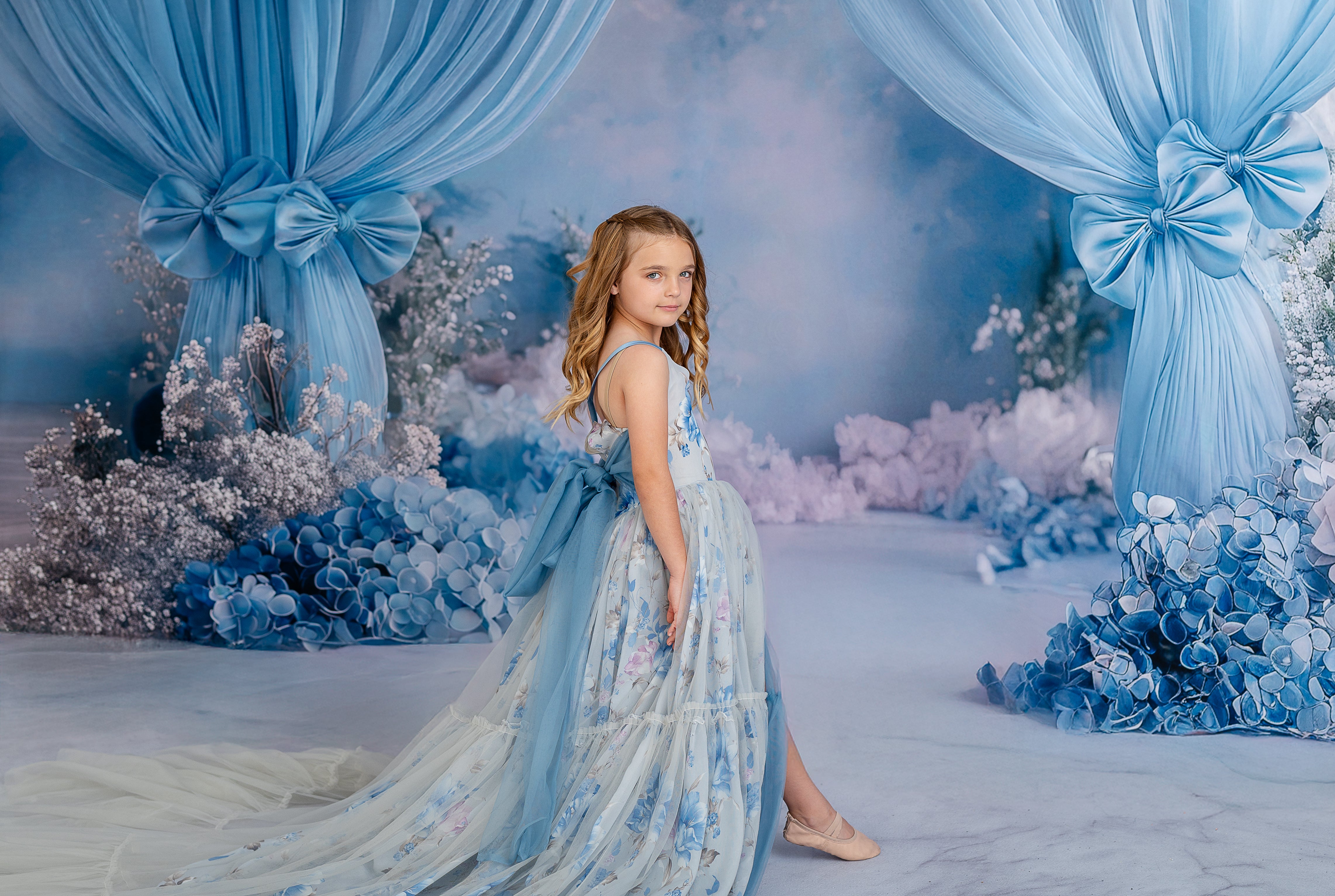 Hillary Chiffon Gown - Children-Adult sizes, Choose your color: Editorial Dress, Couture Gown, Special Occasion Dress