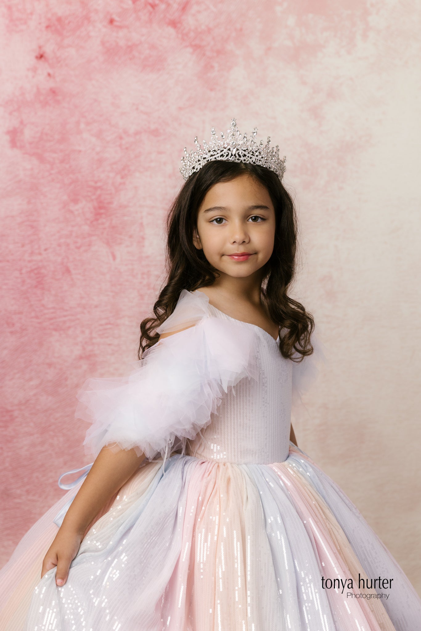 Aurora Gleam - Floor Length Gown with Detachable Tulle Sleeves (9-10 Years)