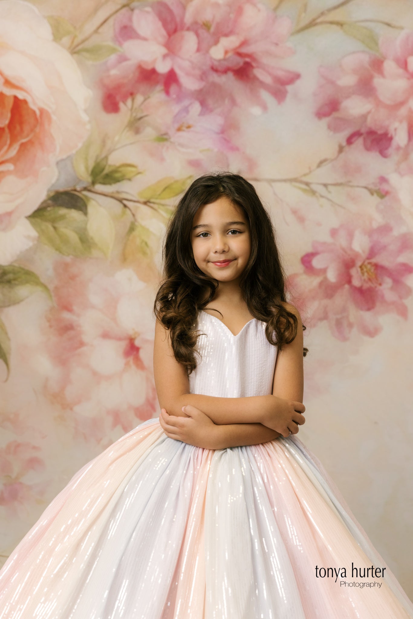 Aurora Gleam - Floor Length Gown with Detachable Tulle Sleeves (9-10 Years)