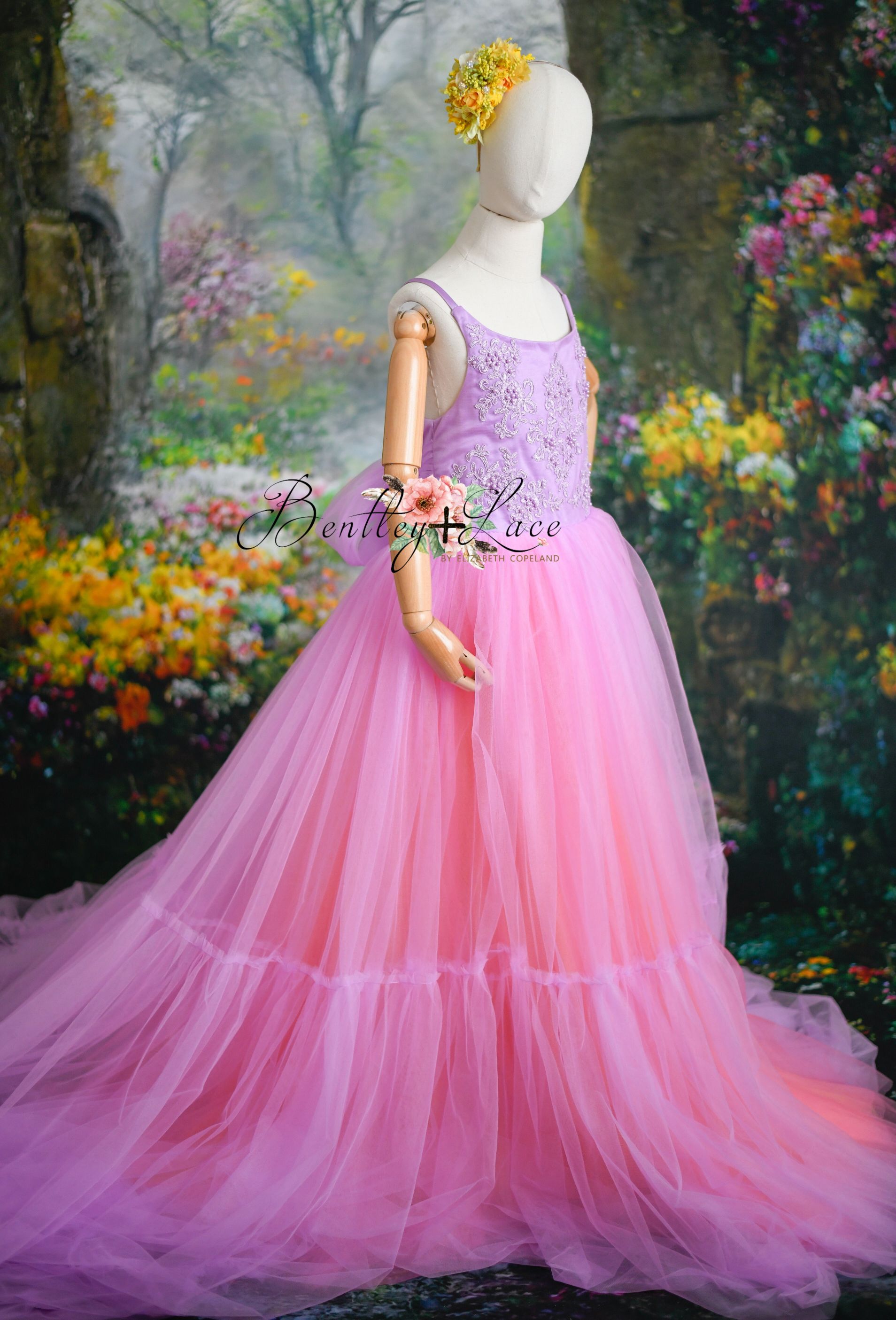 "Hillary" - sunset - Beautiful boho slip dress- (8-9 year)