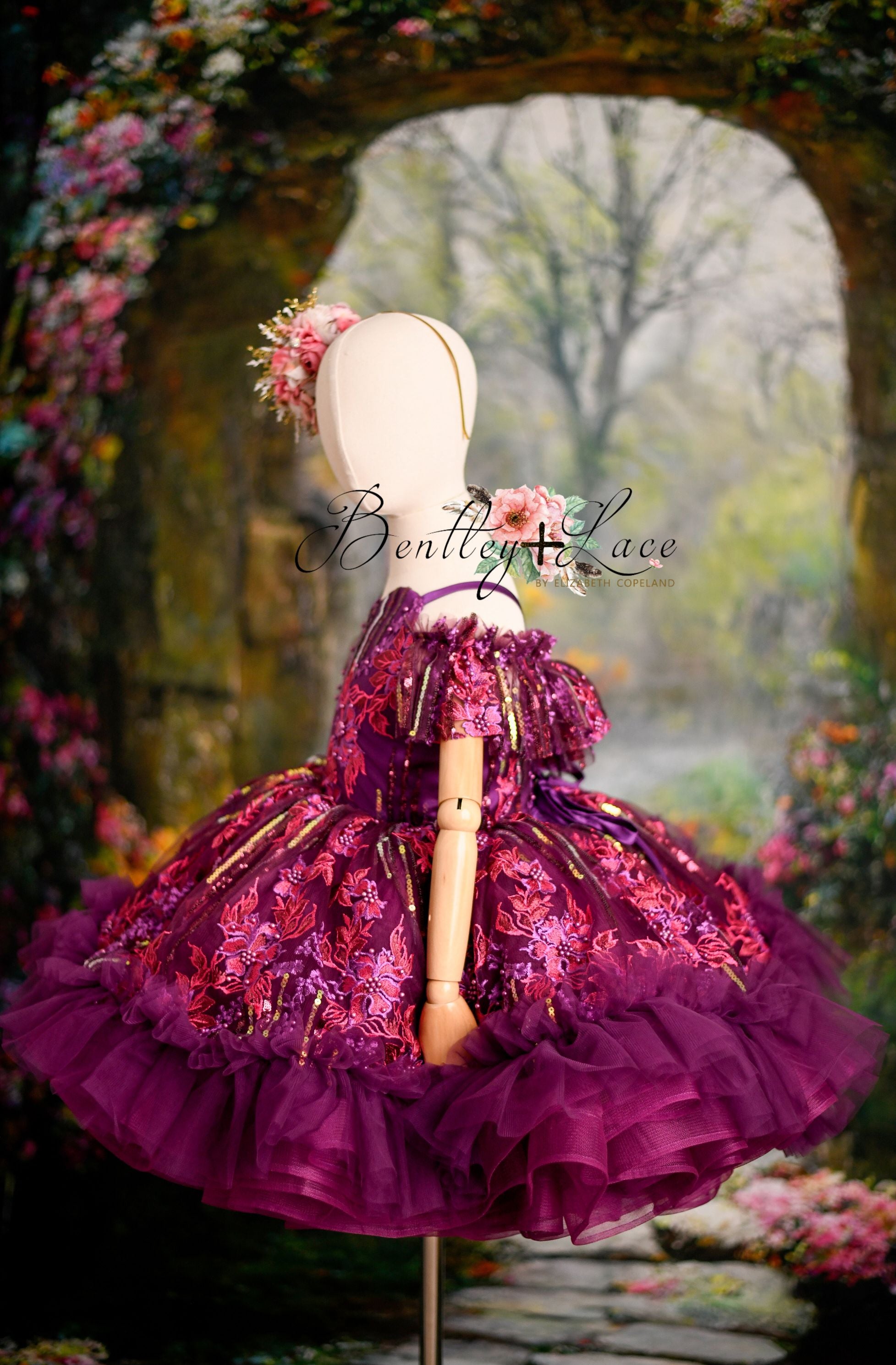 "Cotton Candy"- purple haze petal Length Dress ( 5 Year - 6 Year)