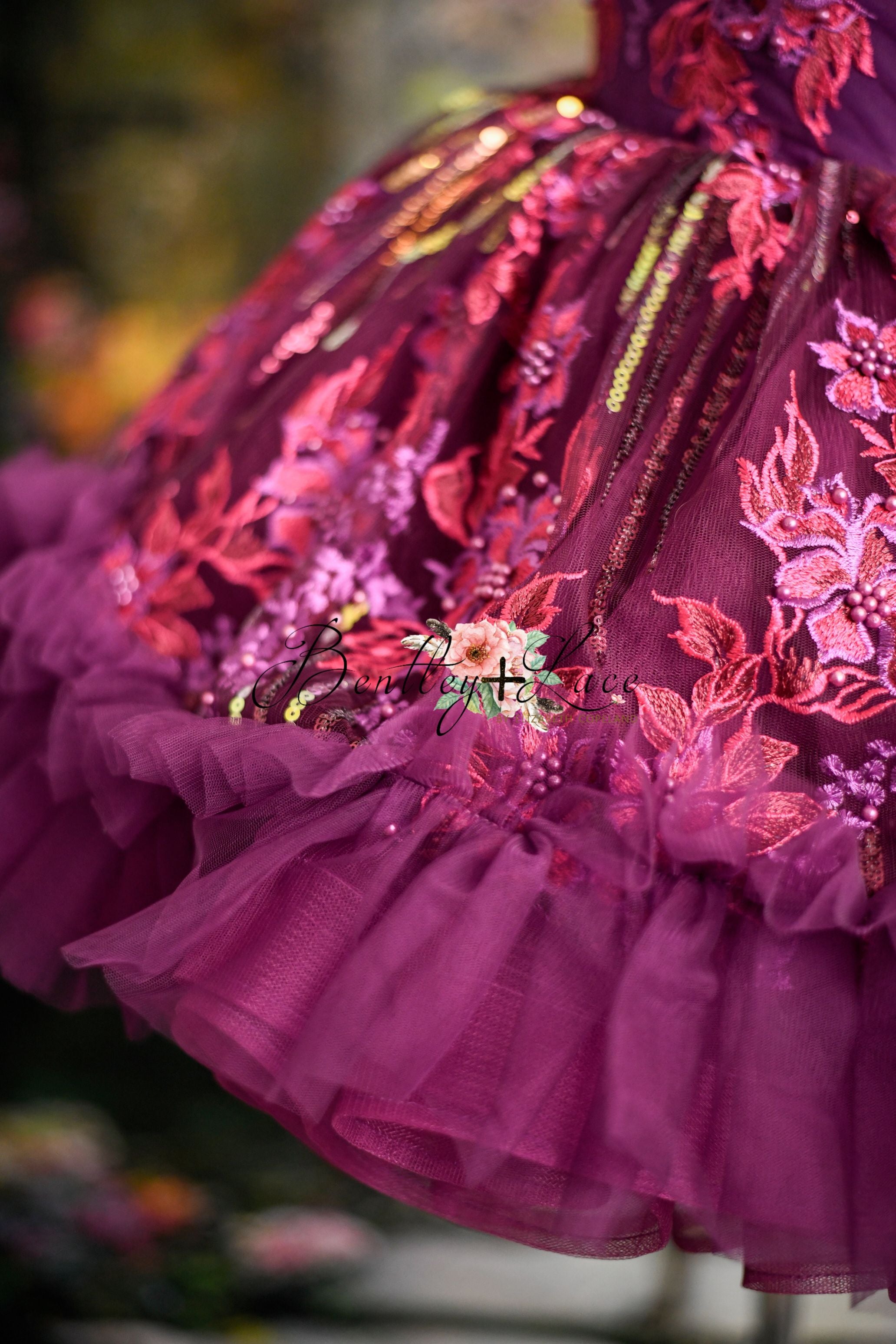"Cotton Candy"- purple haze petal Length Dress ( 5 Year - 6 Year)