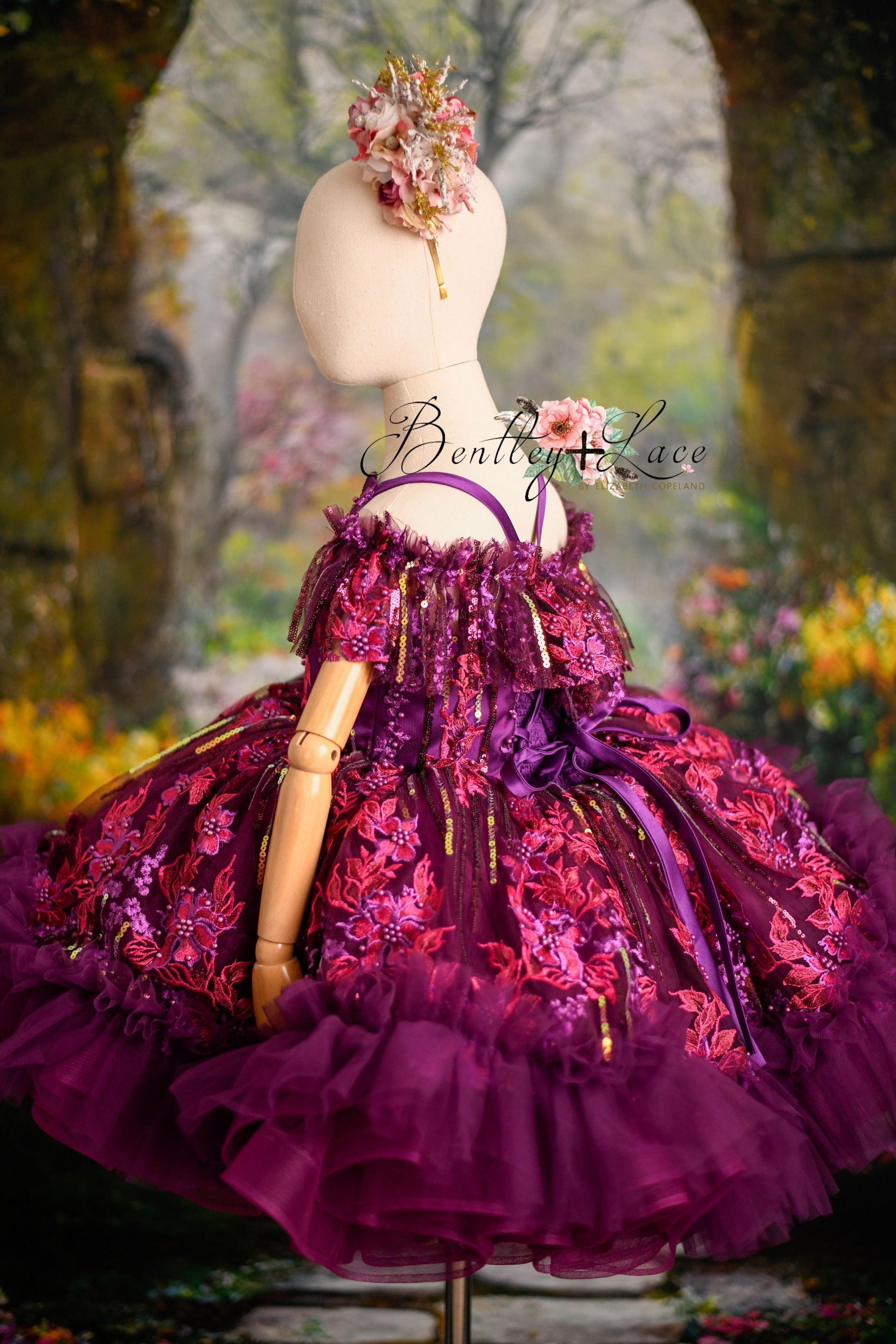 "Cotton Candy"- purple haze petal Length Dress ( 5 Year - 6 Year)