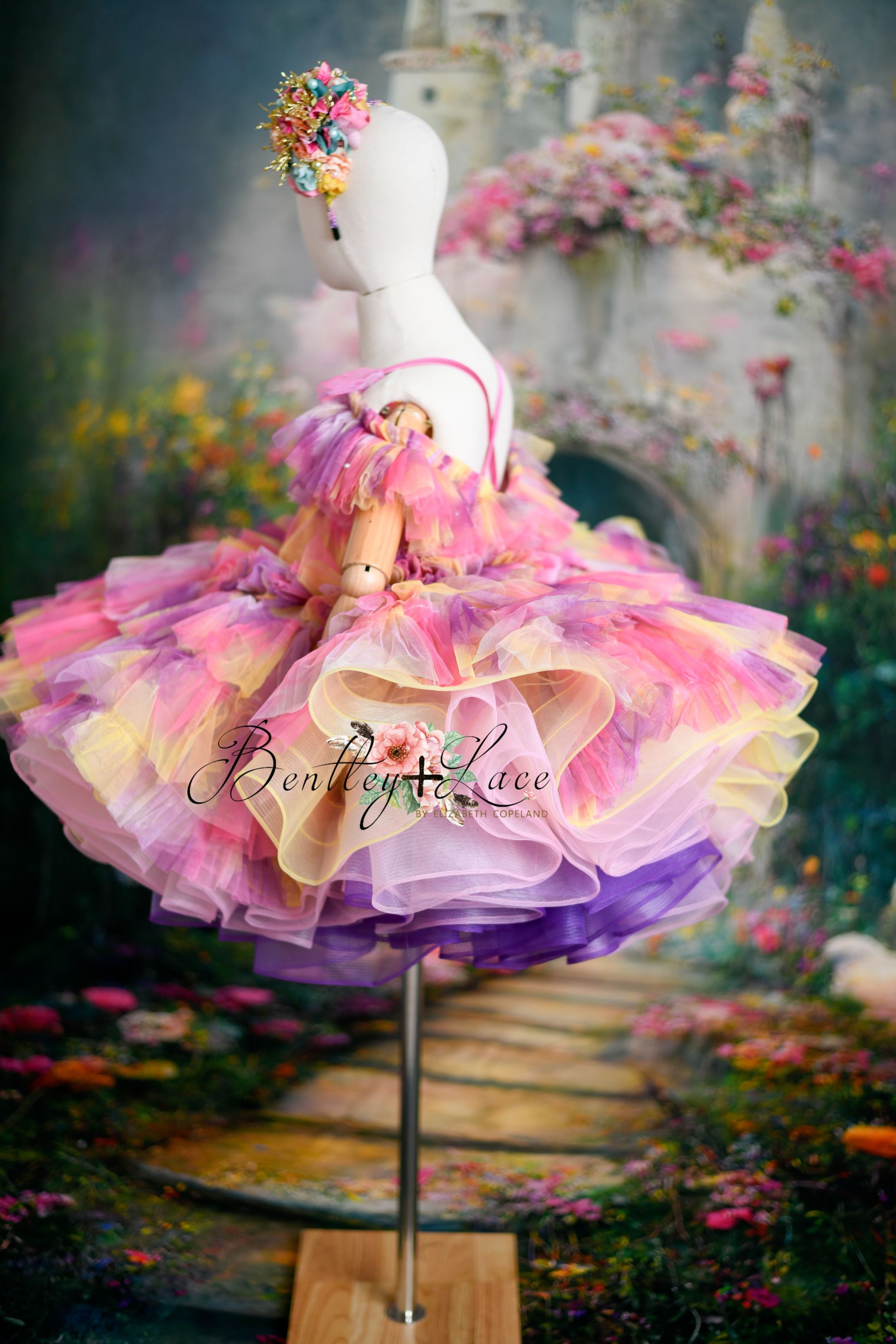 "Sunset Sorbet" petal Length Dress ( 6 Year - Petite 7 Year)-
