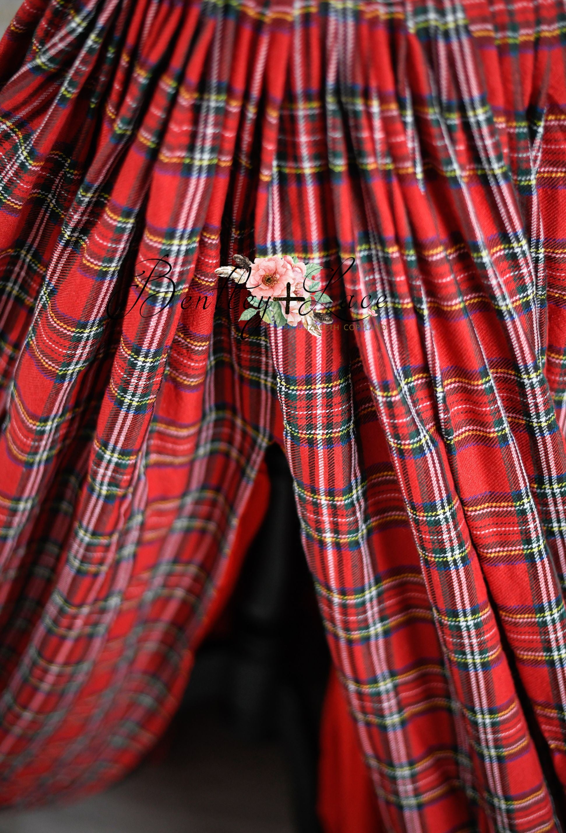 "Darling Plaid" Plaid-Red Floor Length Dress - (ADULT 4-10)