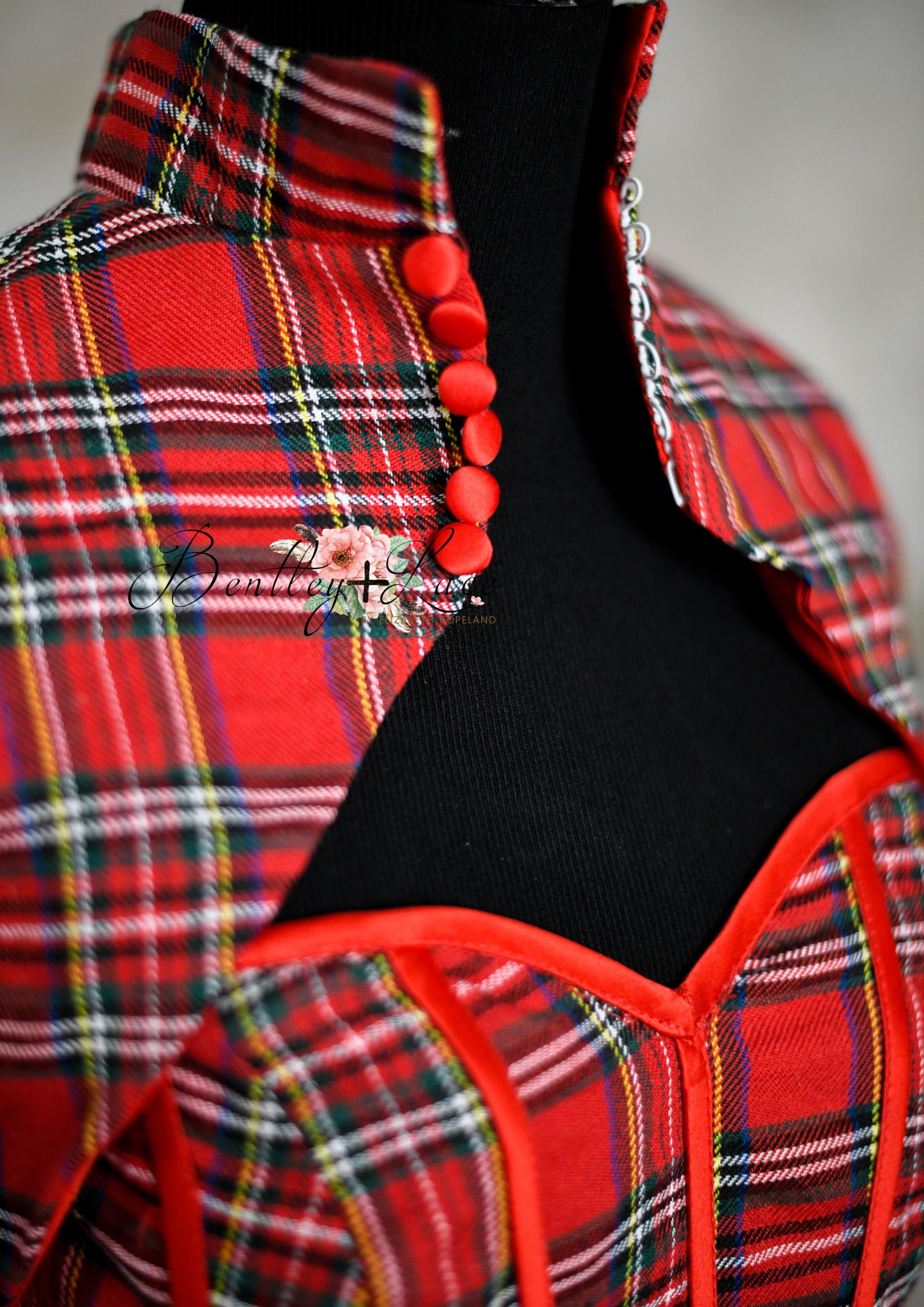 "Darling Plaid" Plaid-Red Floor Length Dress - (ADULT 4-10)
