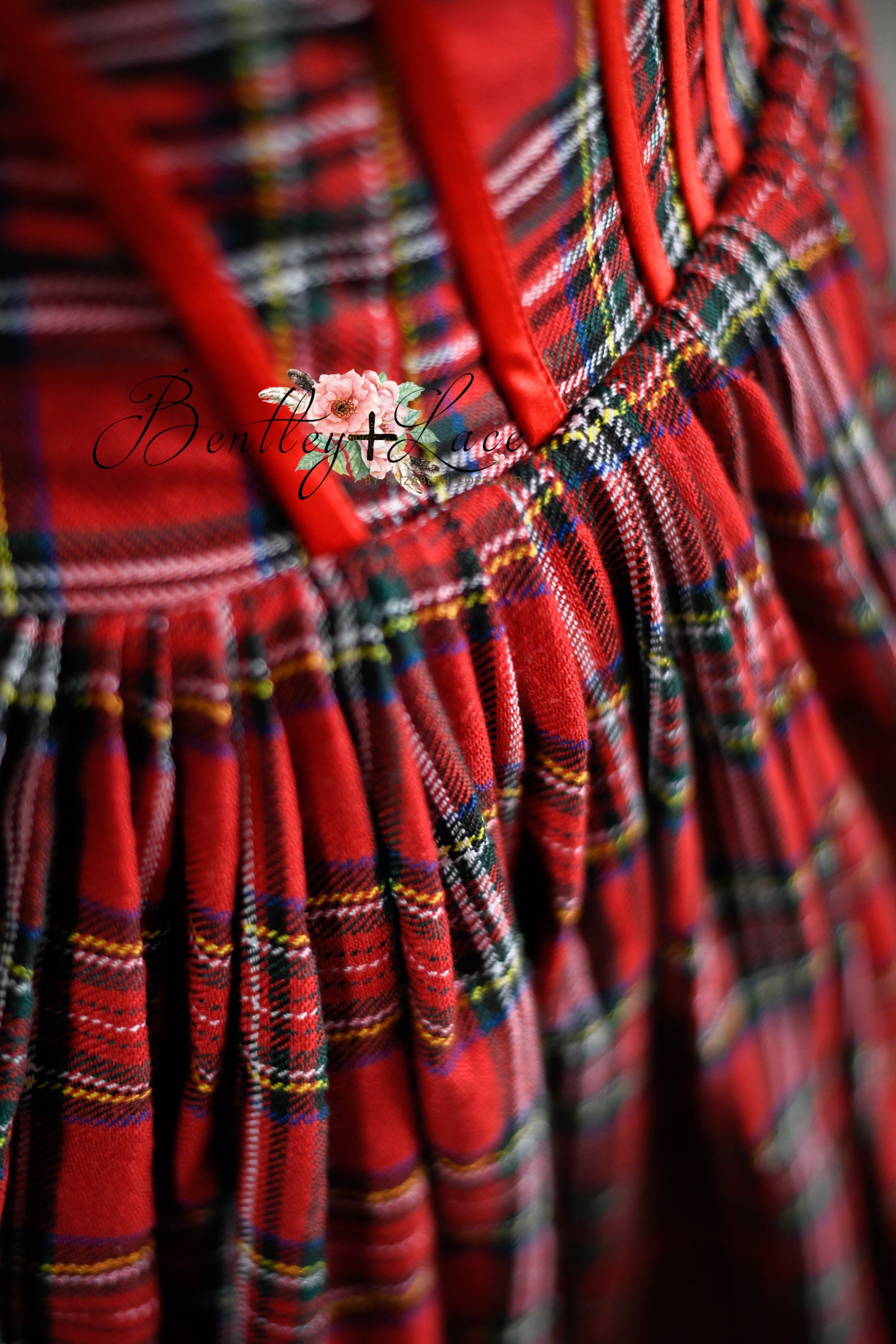"Darling Plaid" Plaid-Red Floor Length Dress - (ADULT 4-10)