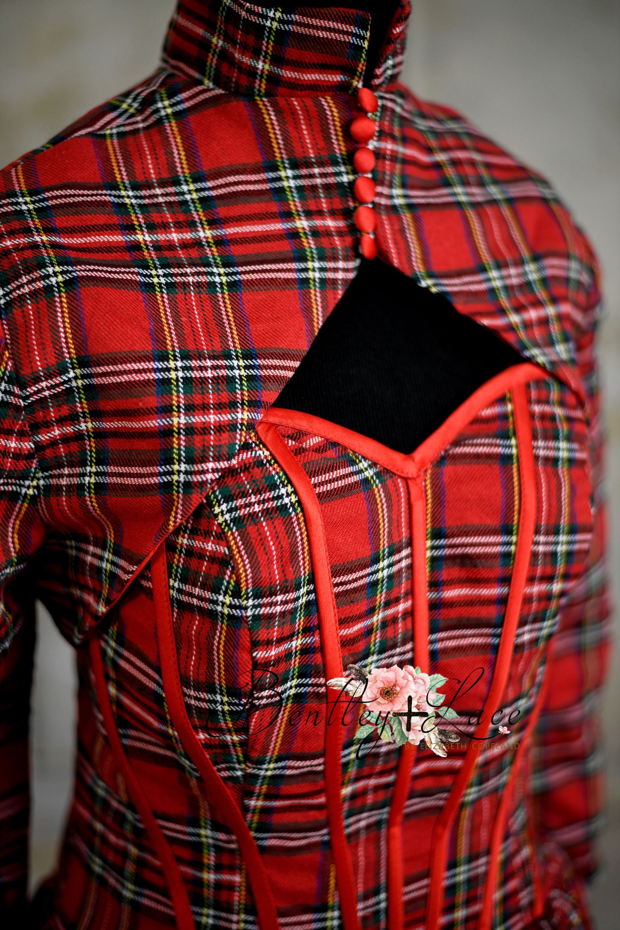 "Darling Plaid" Plaid-Red Floor Length Dress - (ADULT 4-10)