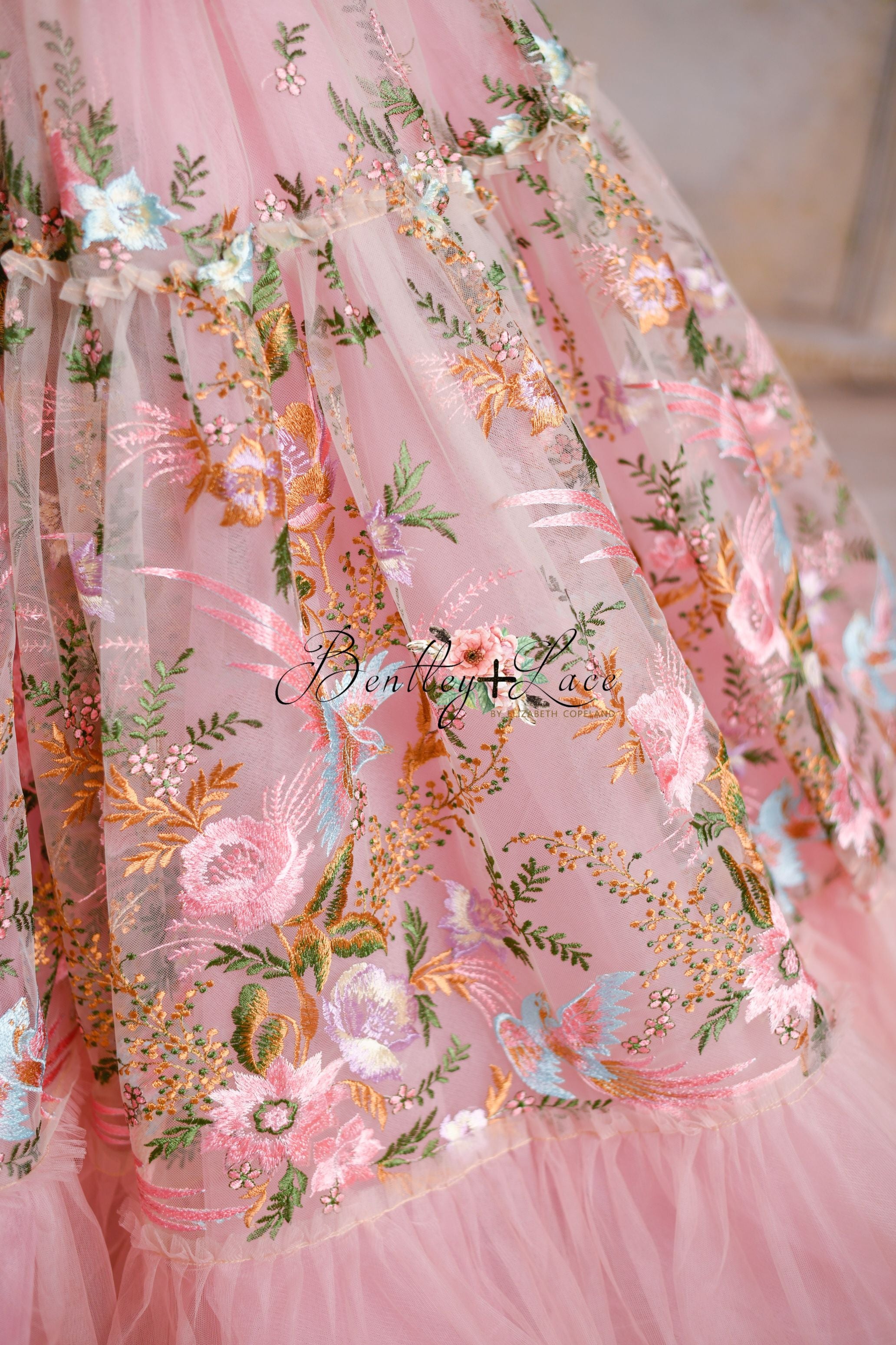 "Briar" Floor Length Dress Ruffled hemline (8 year- 9 year)