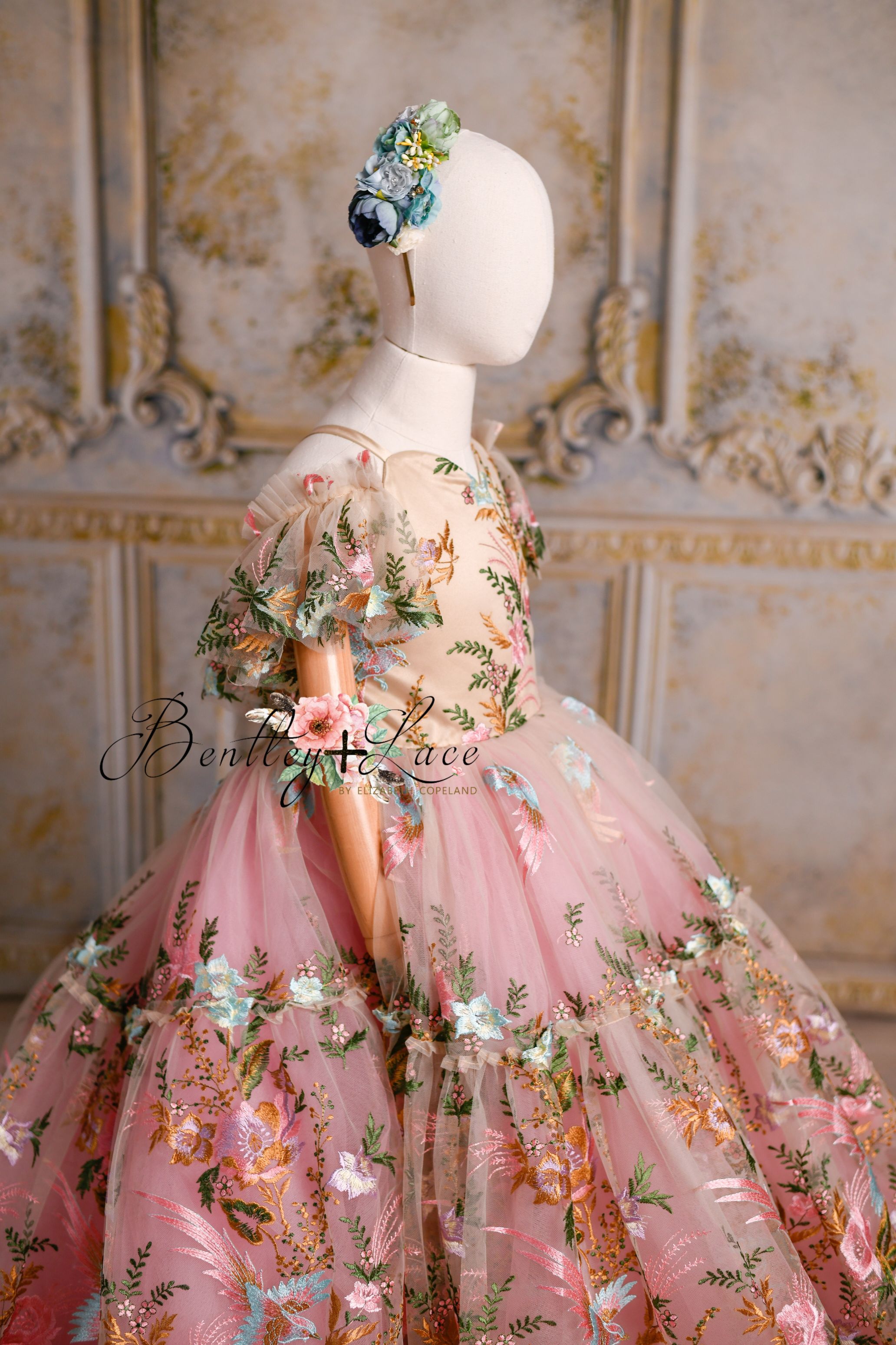 "Briar" Floor Length Dress Ruffled hemline (8 year- 9 year)