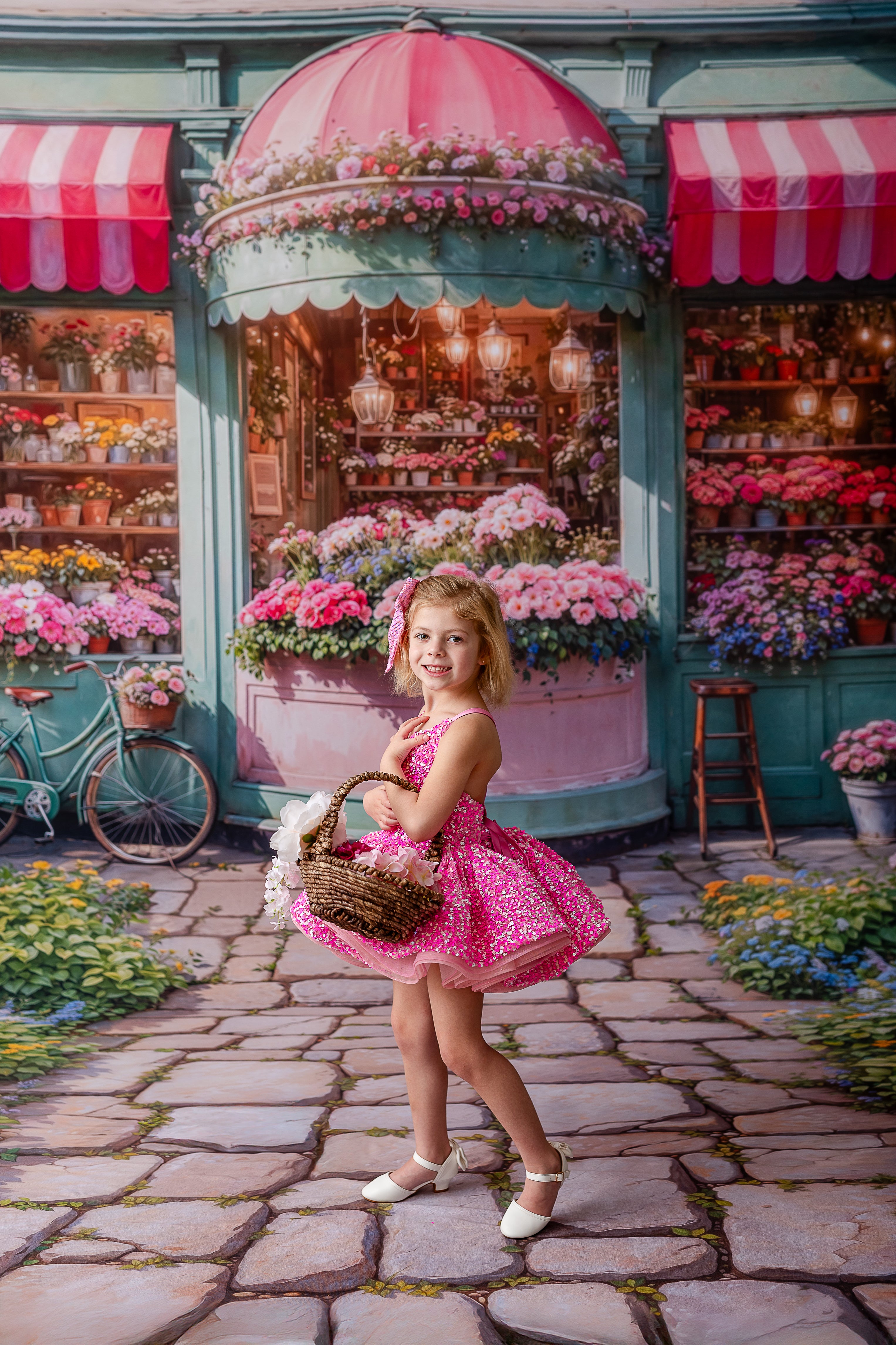 A magical blend of pink and rainbow shimmer tulle, perfect for special occasions.
