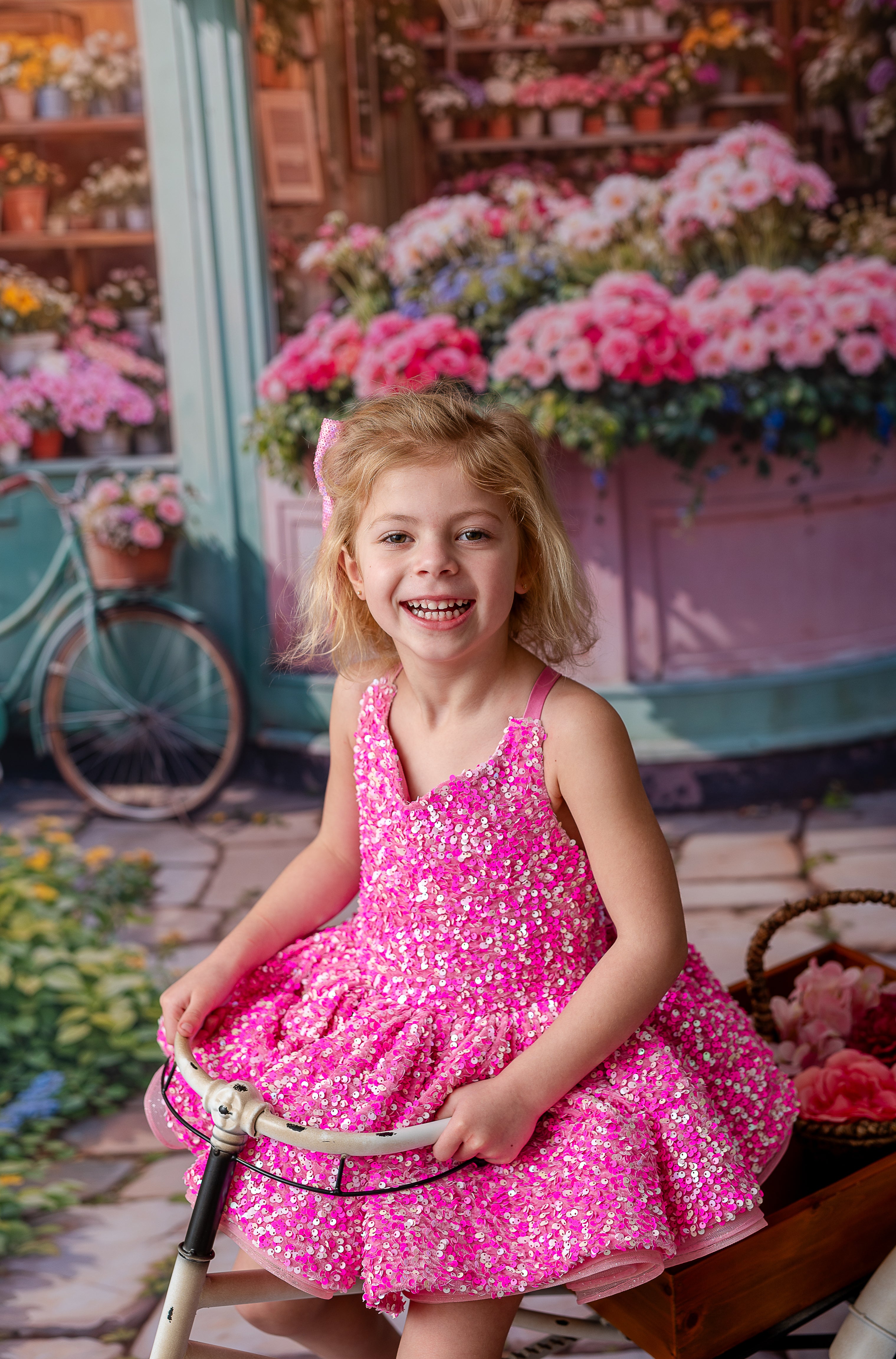 Playful and elegant, this dress captures light beautifully with its ombre sequin design.