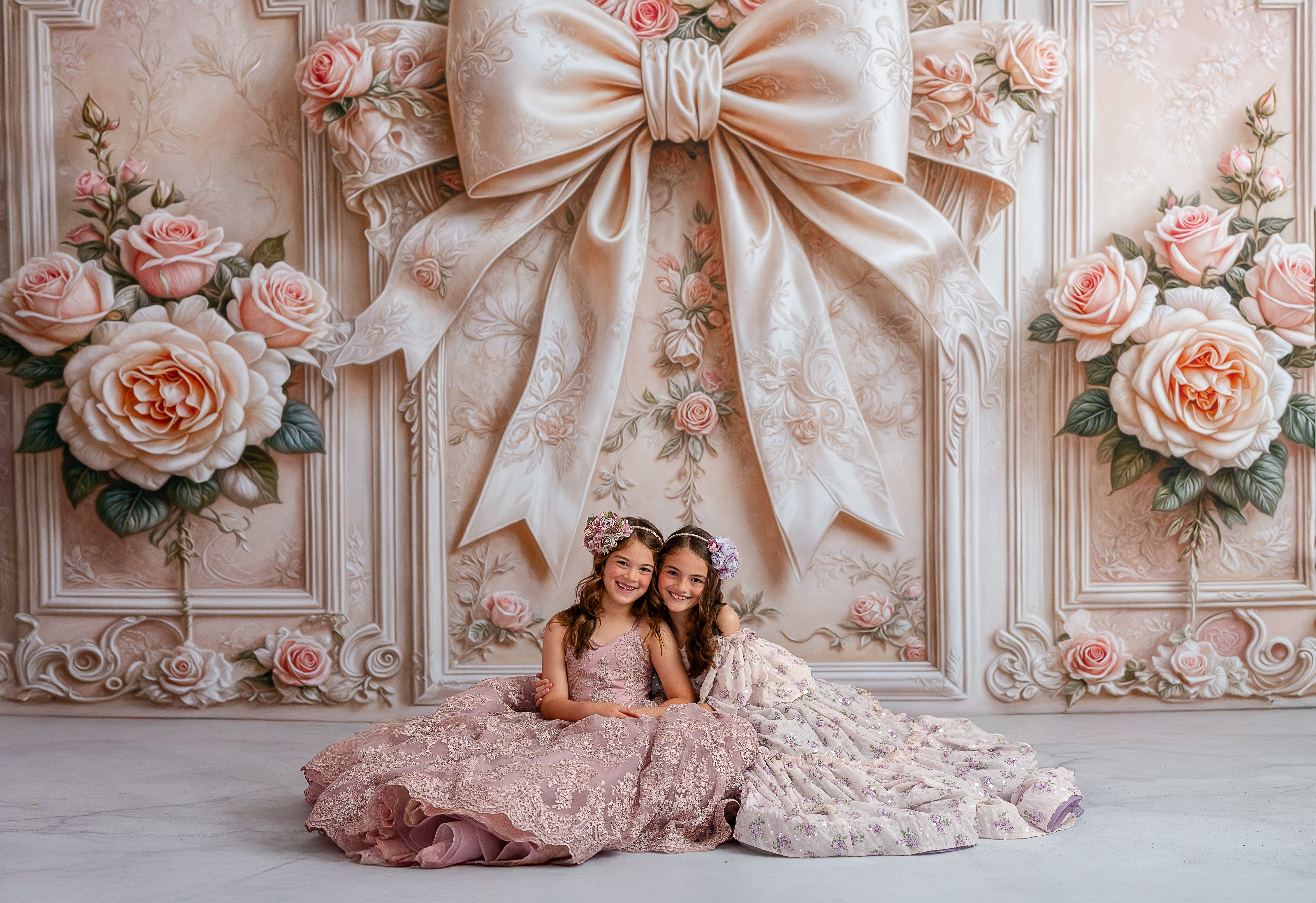 Couture Rental Gown "Addison" - in Dusty Mauve Floor Length Dress ( 5 Year - Petite 7 Year)