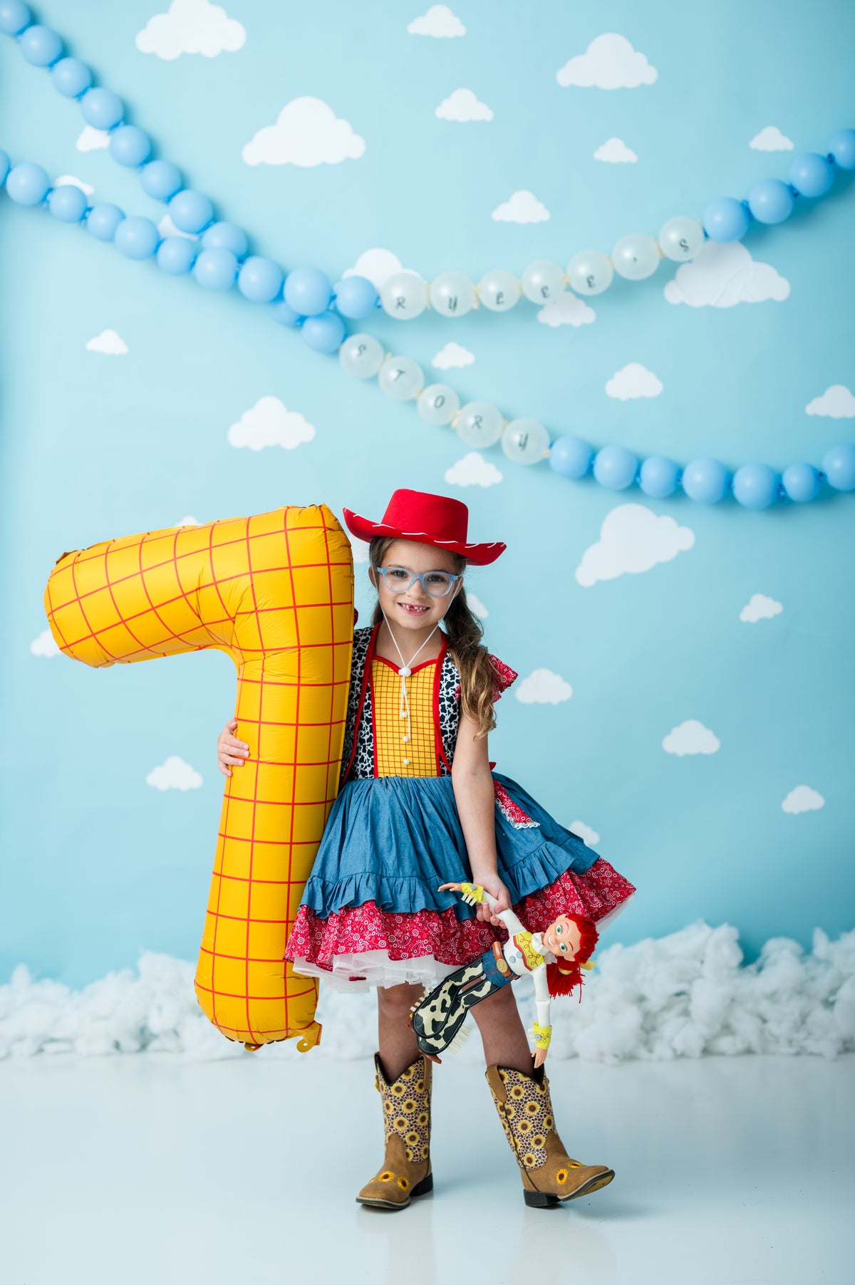 “You’ve Got a Friend” Western Twirl Dress Rental | Dress + Detachable Vest| Fits 4Y–8Y