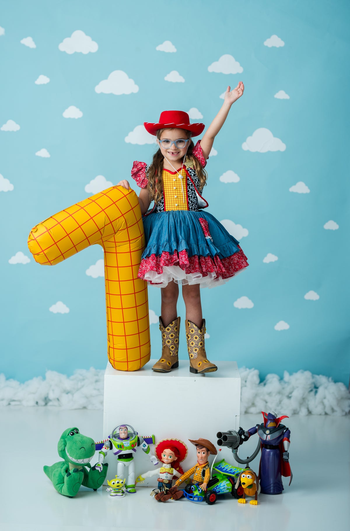 “You’ve Got a Friend” Western Twirl Dress Rental | Dress + Detachable Vest| Fits 4Y–8Y