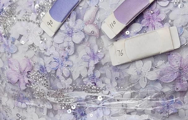 REMNANT Purple/Silver sequin beads