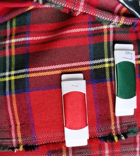 REMNANT RED PLAID can be made as a dress or suspender boys vintage shorts