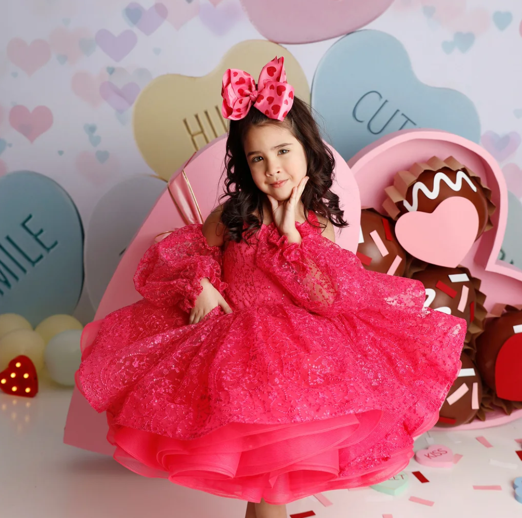 REMNANT Red sparkles short dress, can be upgraded as shown- detachable skirt is extra
