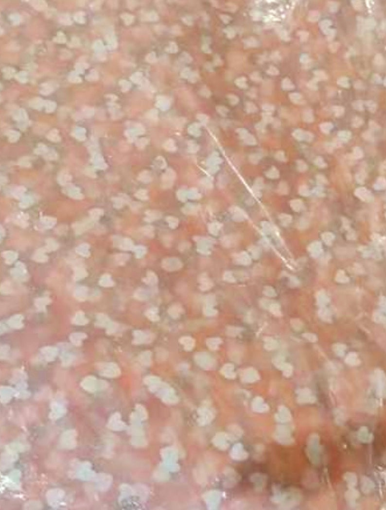 REMNANT Peachy pink HEARTS