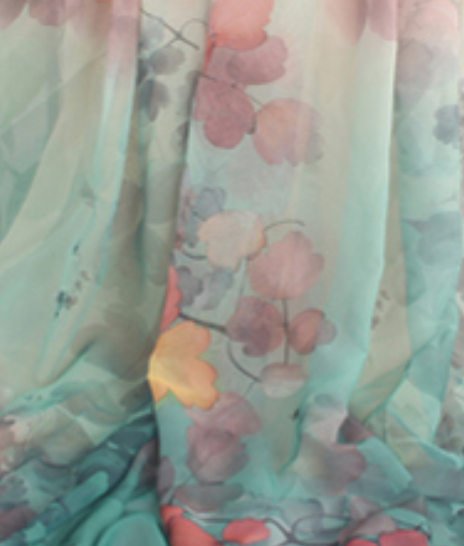 "Mystic Meadow" Chiffon Floor Length Gown - Choose your color: Editorial Dress, Couture Gown, Special Occasion Dress
