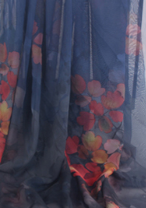 "Mystic Meadow" Chiffon Floor Length Gown - Choose your color: Editorial Dress, Couture Gown, Special Occasion Dress
