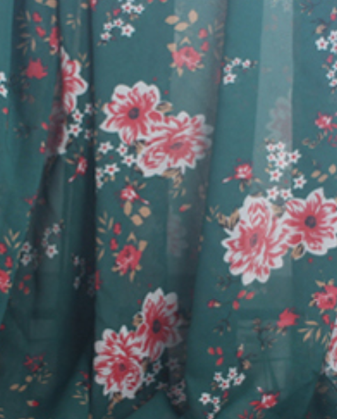 "Mystic Meadow" Chiffon Floor Length Gown - Choose your color: Editorial Dress, Couture Gown, Special Occasion Dress