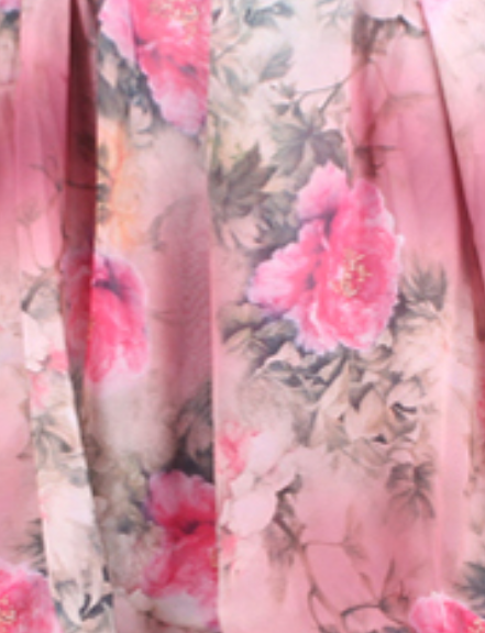 "Mystic Meadow" Chiffon Floor Length Gown - Choose your color: Editorial Dress, Couture Gown, Special Occasion Dress