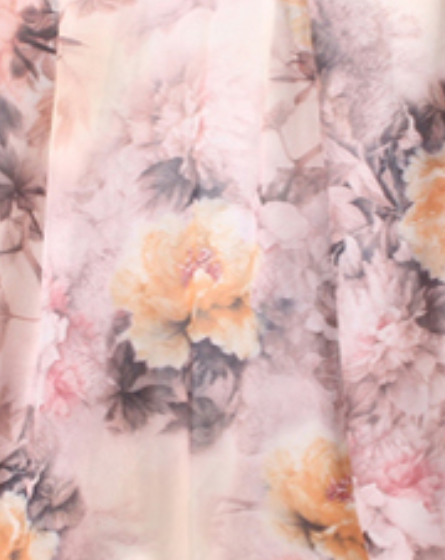 "Mystic Meadow" Chiffon Floor Length Gown - Choose your color: Editorial Dress, Couture Gown, Special Occasion Dress